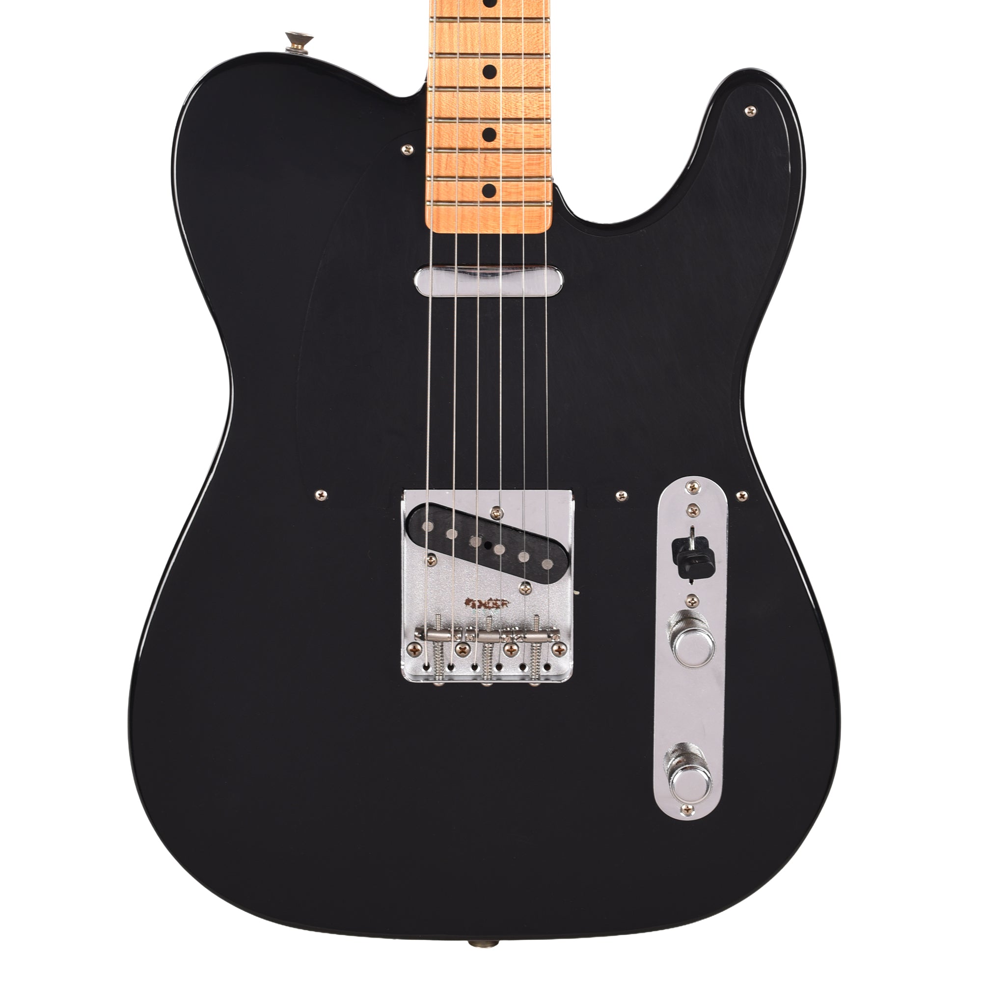 Fender DE Vintera Road Worn '60s Double Esquire Black w/Custom Shop '51 Nocaster Pickups & Hardshell Case Electric Guitars