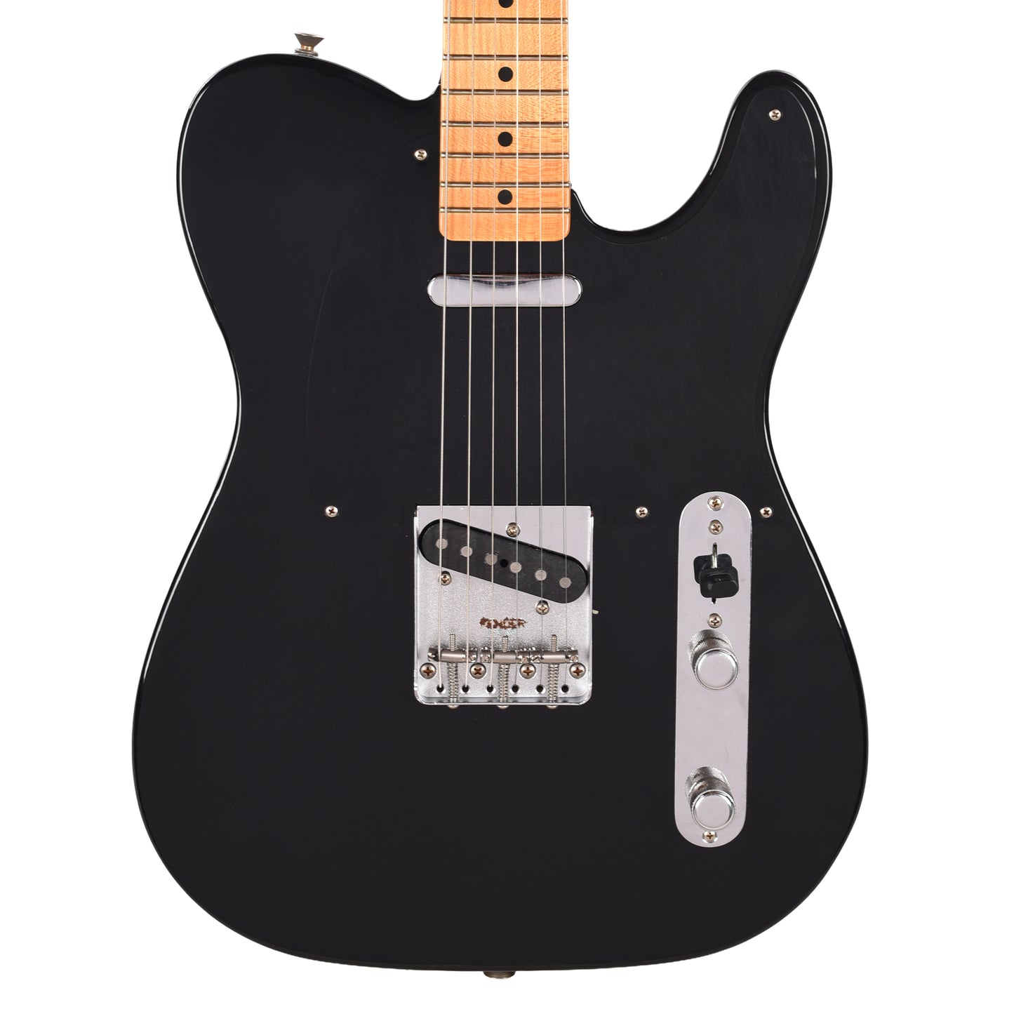 Fender DE Vintera Road Worn '60s Double Esquire Black w/Custom Shop '51 Nocaster Pickups & Hardshell Case Electric Guitars