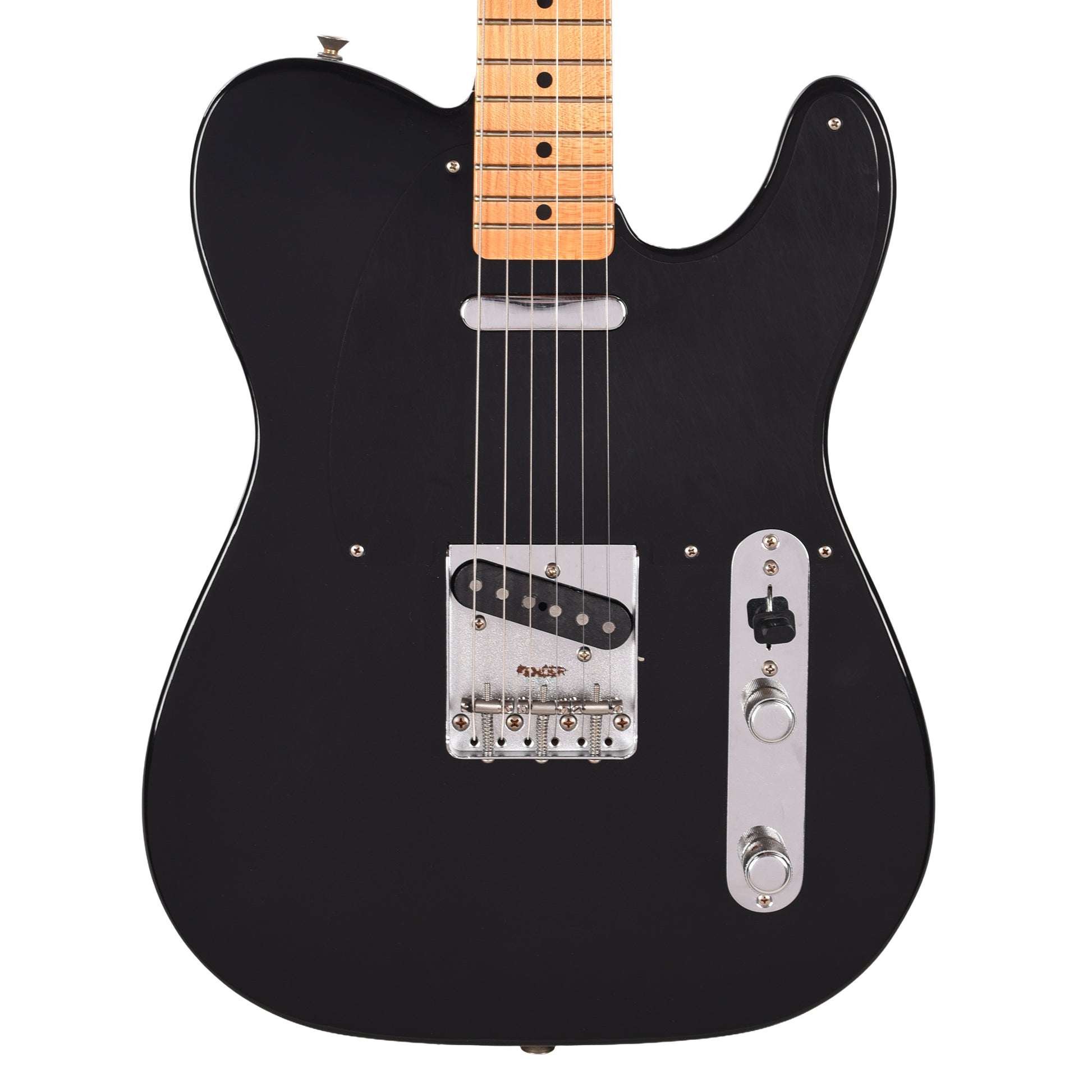 Fender DE Vintera Road Worn '60s Double Esquire Black w/Custom Shop '51 Nocaster Pickups & Hardshell Case Electric Guitars