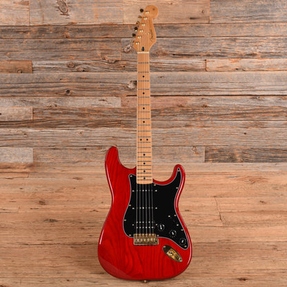 Fender Deluxe Series Stratocaster Transparent Red 1997 Electric Guitars