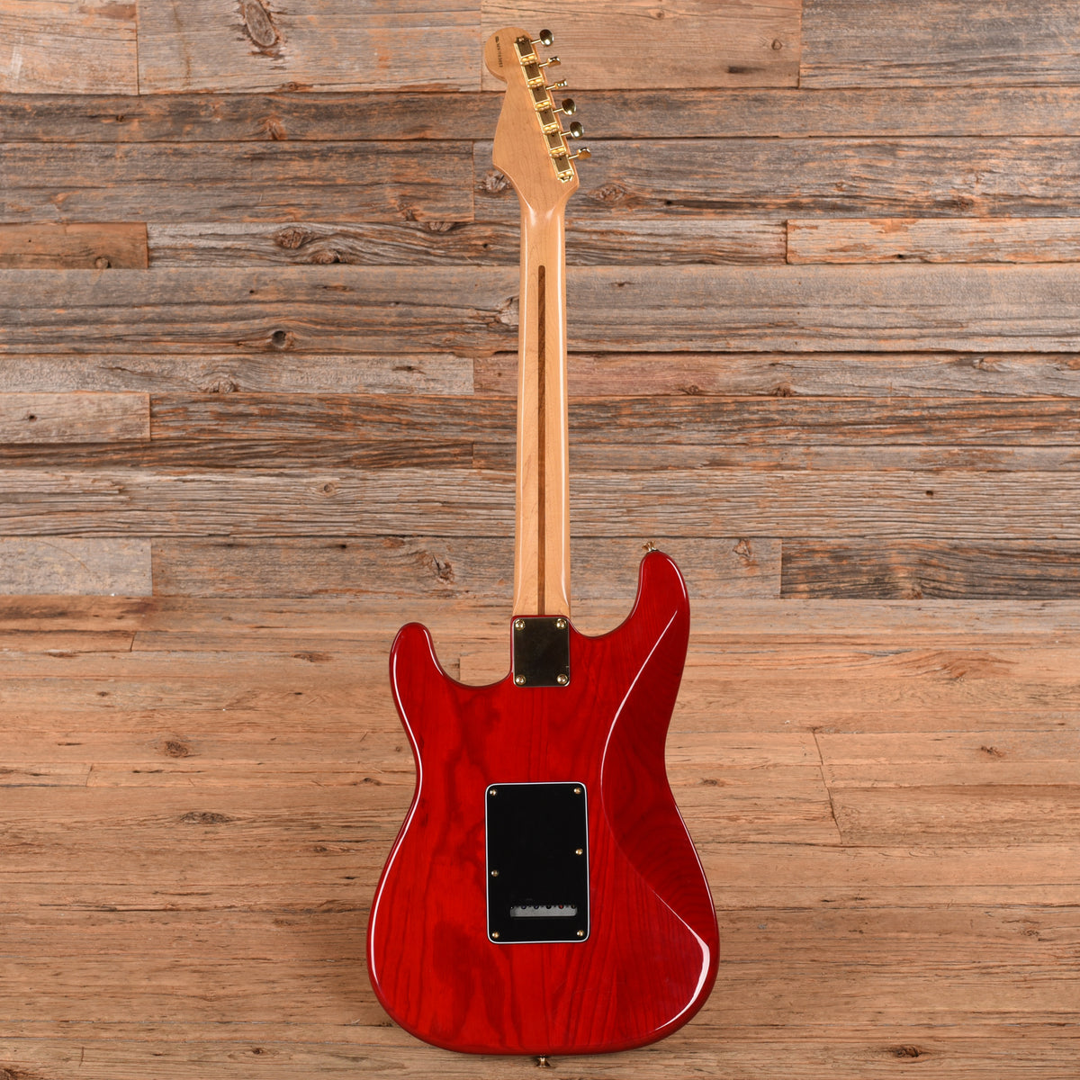 Fender Deluxe Series Stratocaster Transparent Red 1997 Electric Guitars
