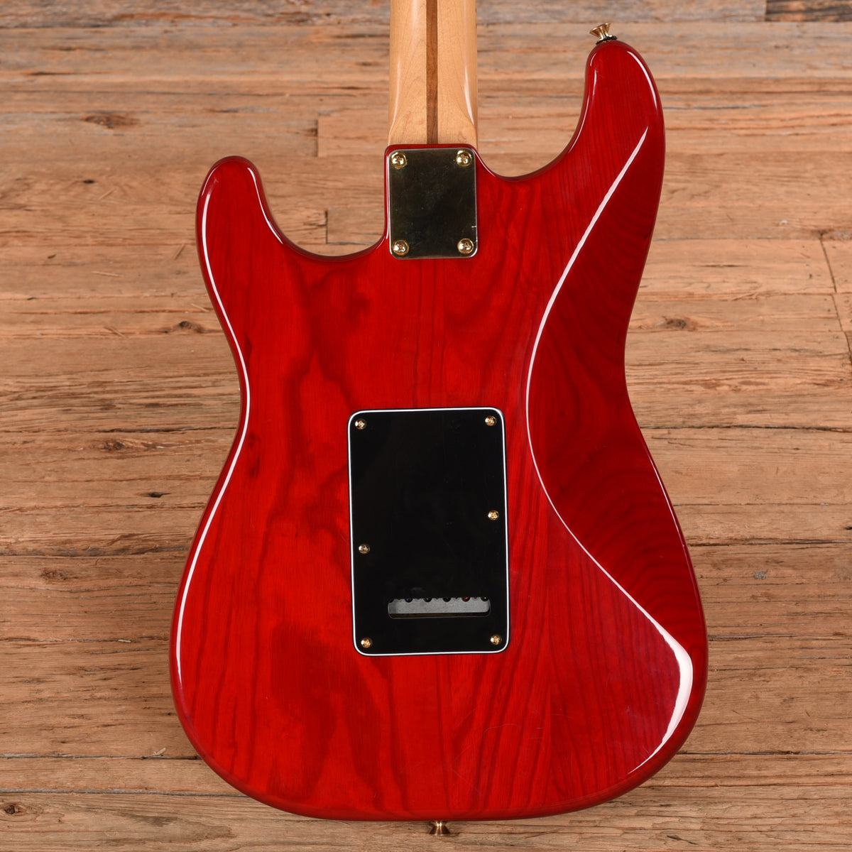 Fender Deluxe Series Stratocaster Transparent Red 1997 Electric Guitars
