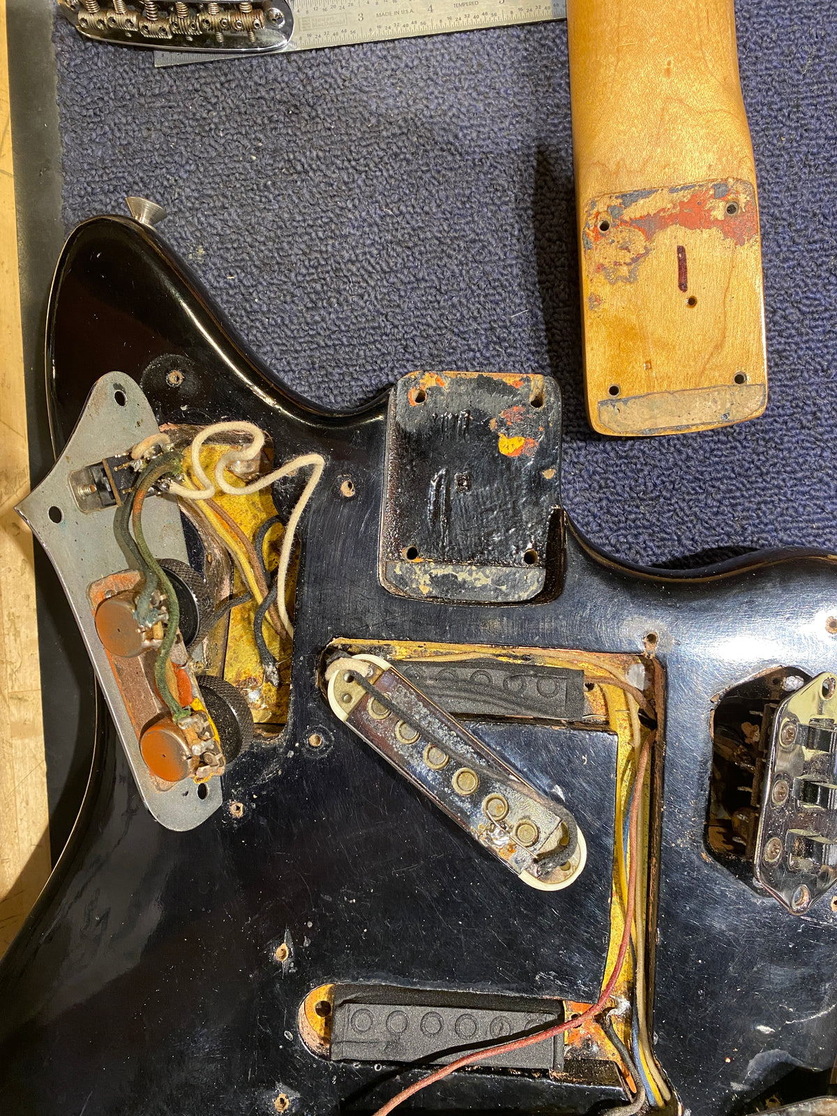 Fender Jaguar Black Refin 1964 Electric Guitars