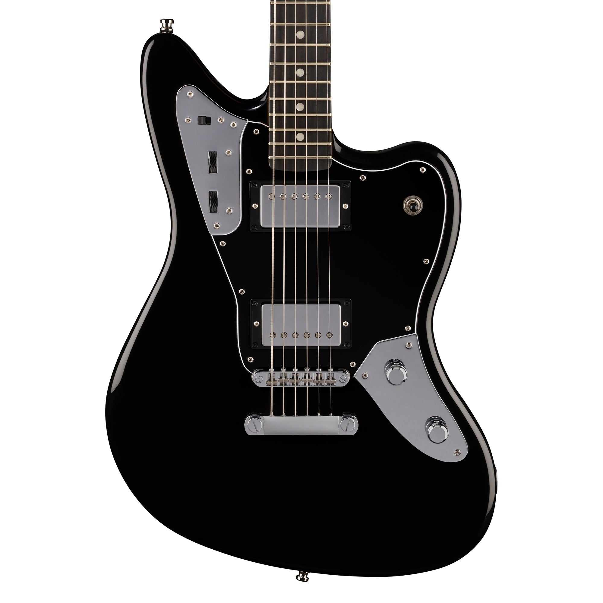 Fender Limited Edition Player Fusion Jaguar Baritone Black Electric Guitars