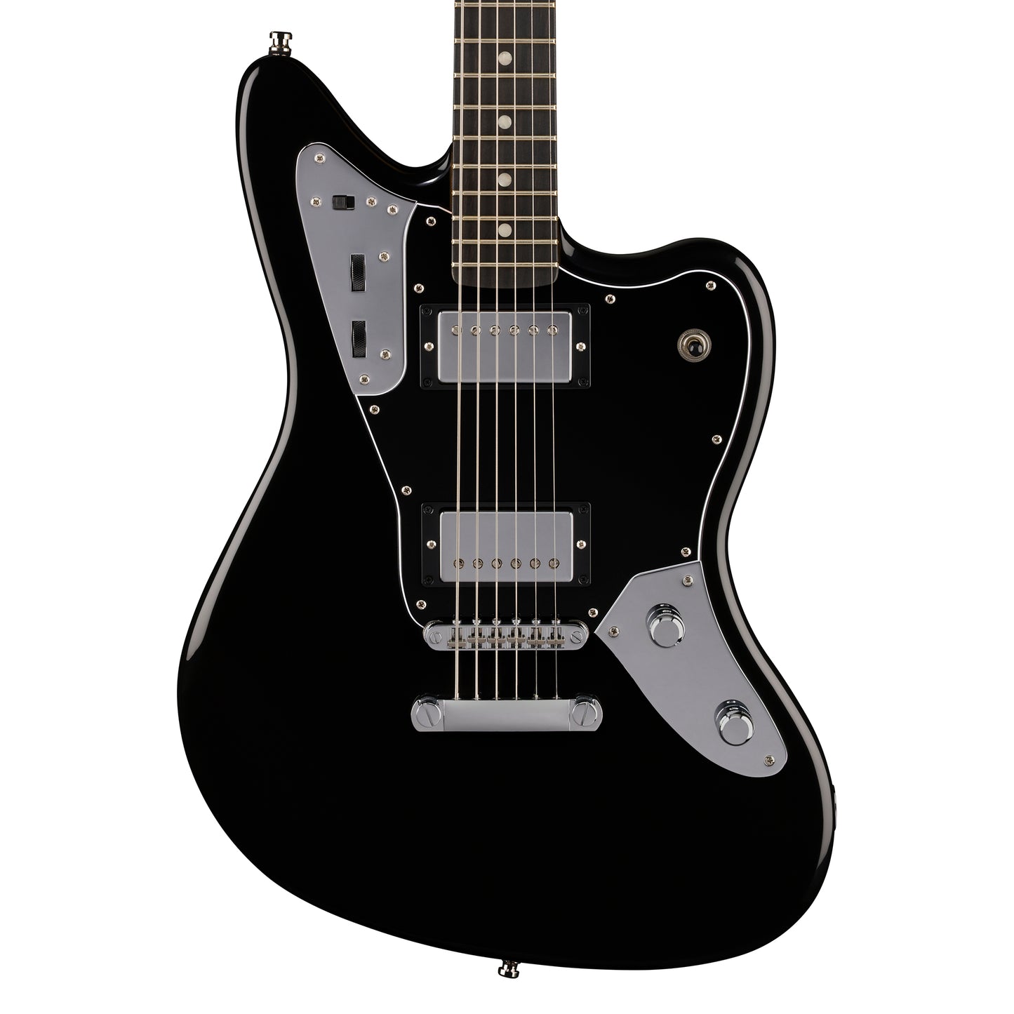 Fender Limited Edition Player Fusion Jaguar Baritone Black Electric Guitars