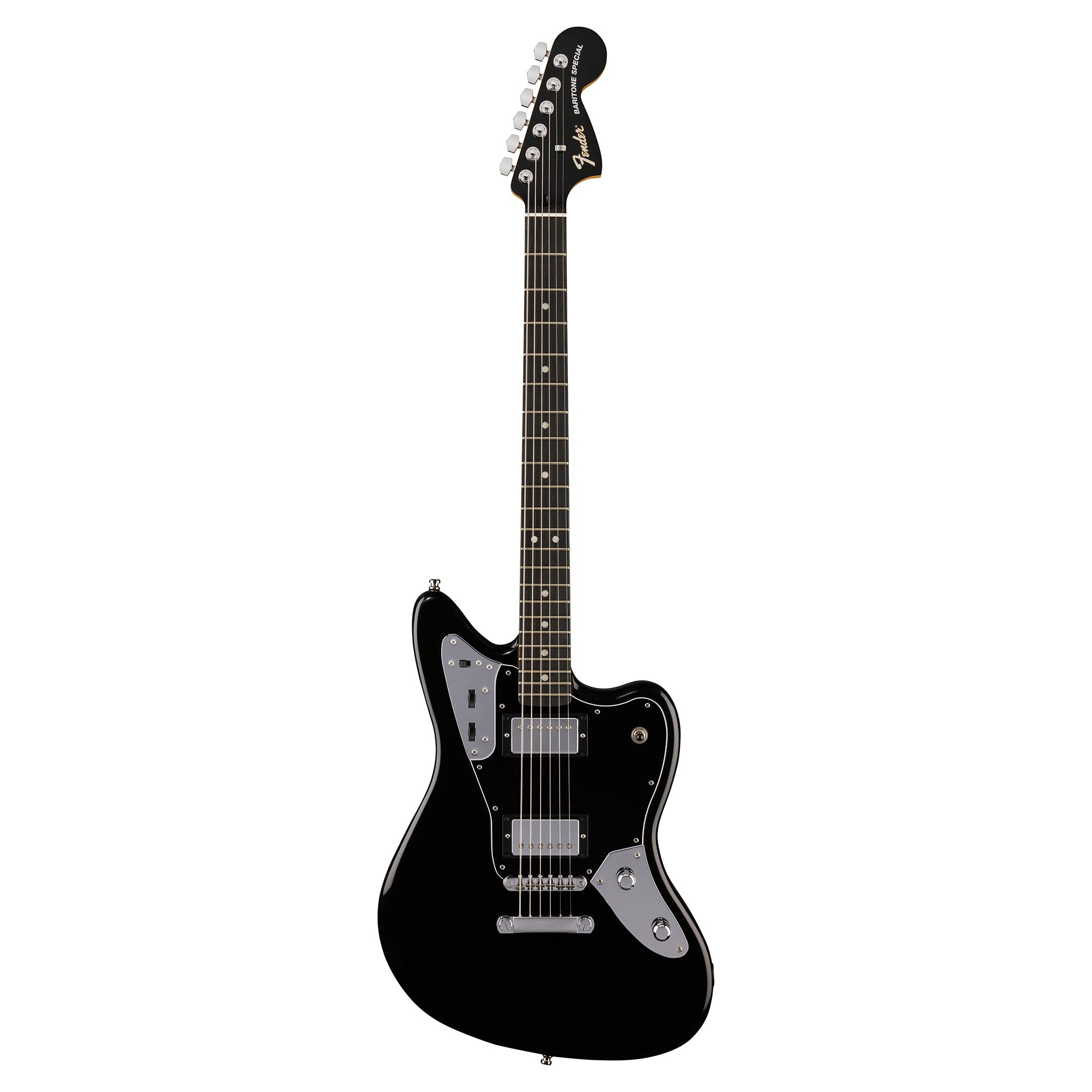 Fender Limited Edition Player Fusion Jaguar Baritone Black Electric Guitars