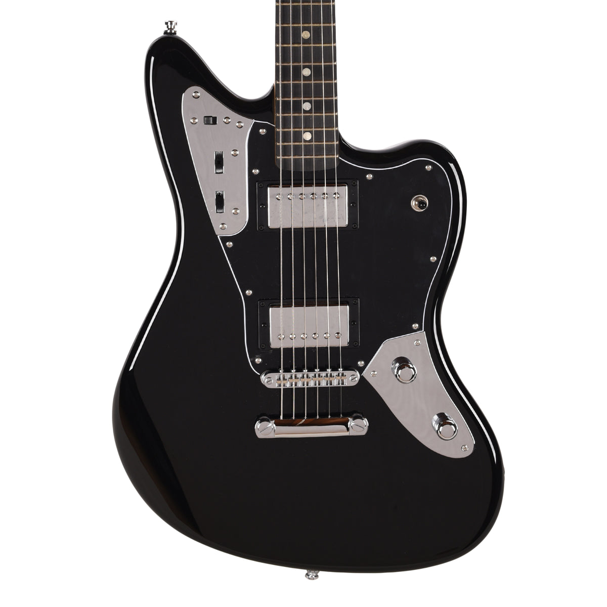 Fender Limited Edition Player Fusion Jaguar Baritone Black Electric Guitars