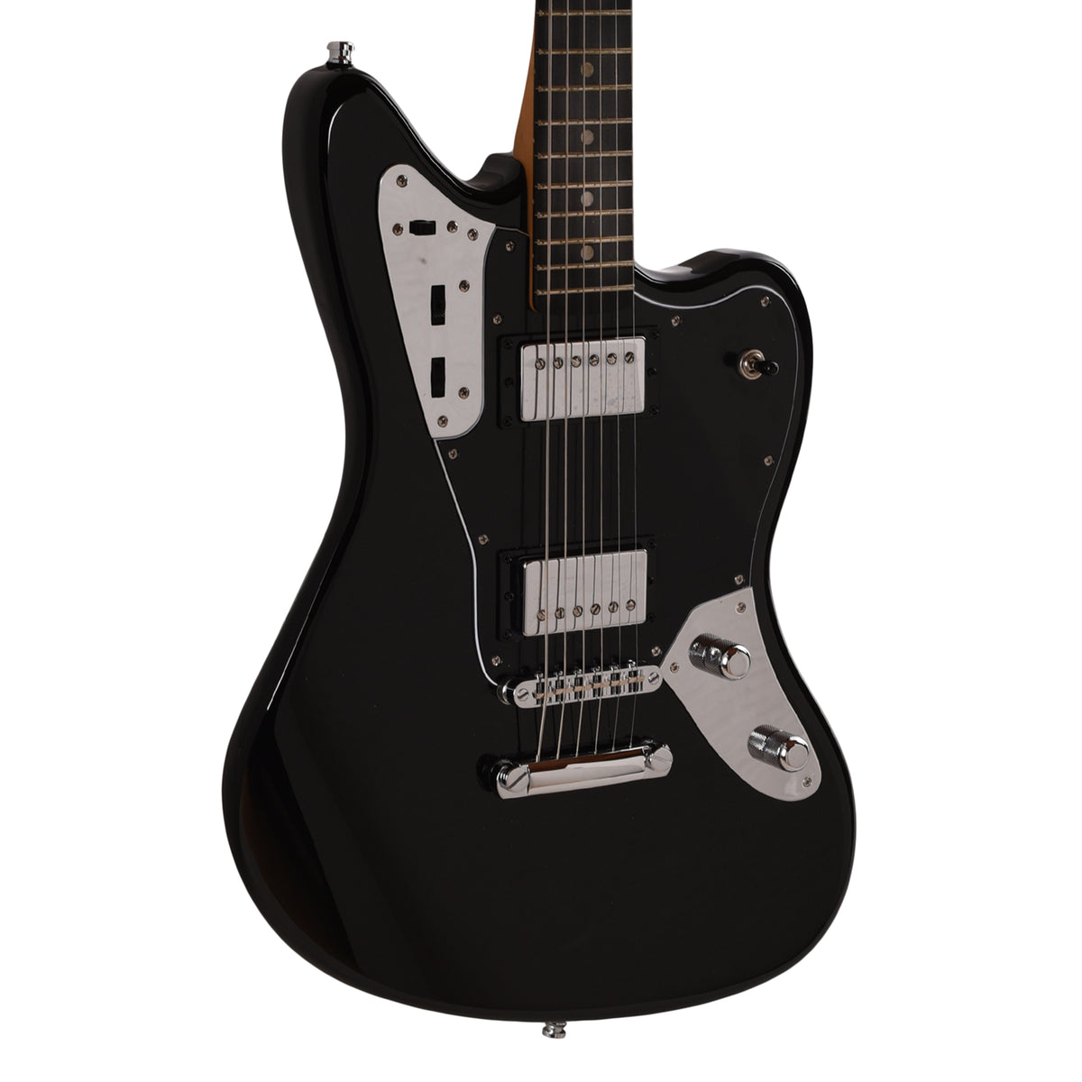 Fender Limited Edition Player Fusion Jaguar Baritone Black Electric Guitars