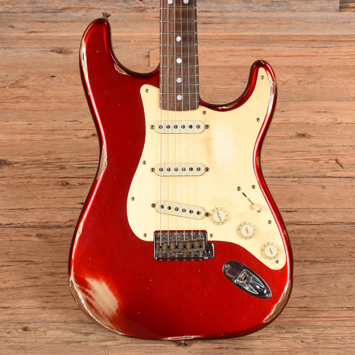 Fender LTD RSTD Bighead Stratocaster Relic Candy Apple Red 2023 Electric Guitars
