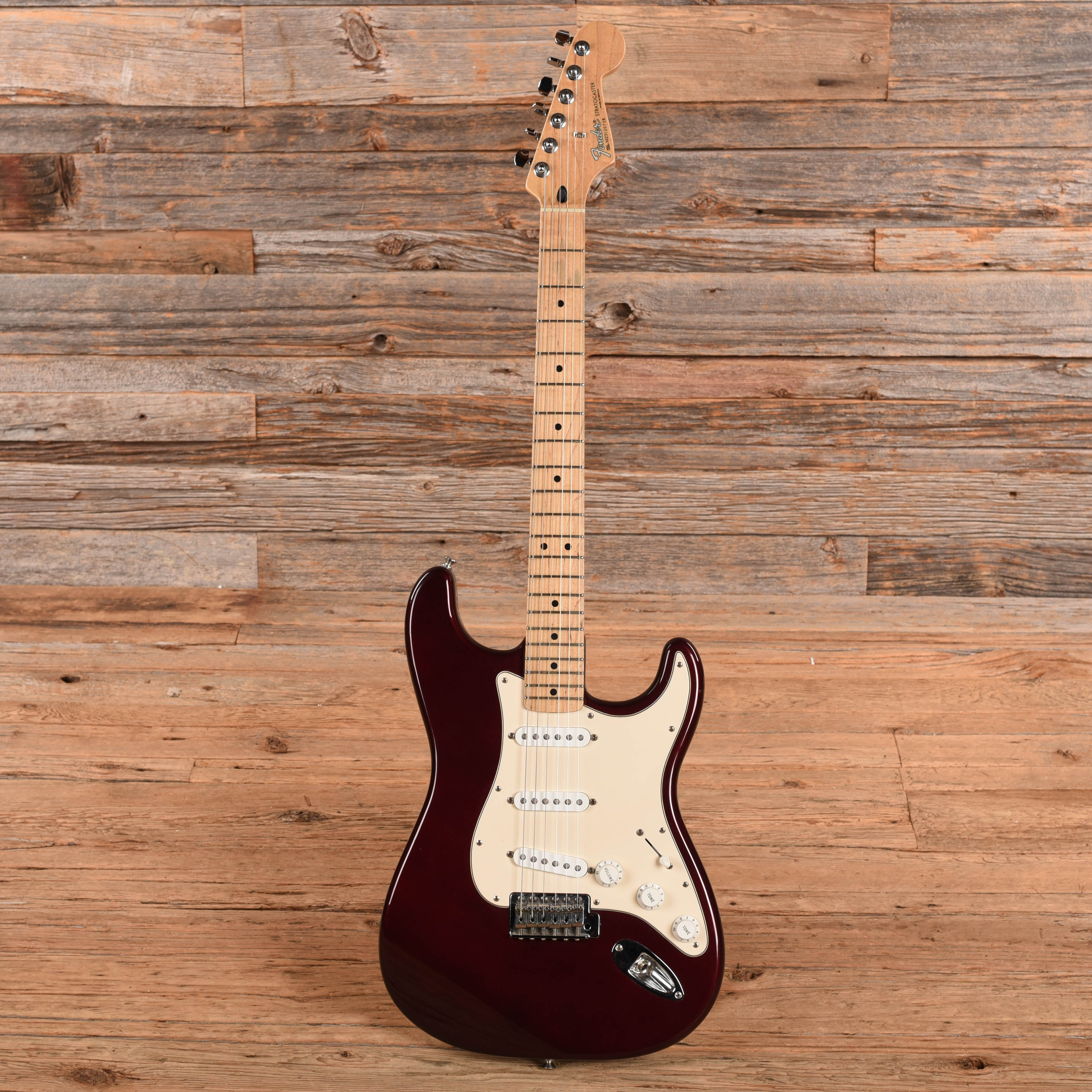 Fender Standard Stratocaster Burgundy 2003 Electric Guitars