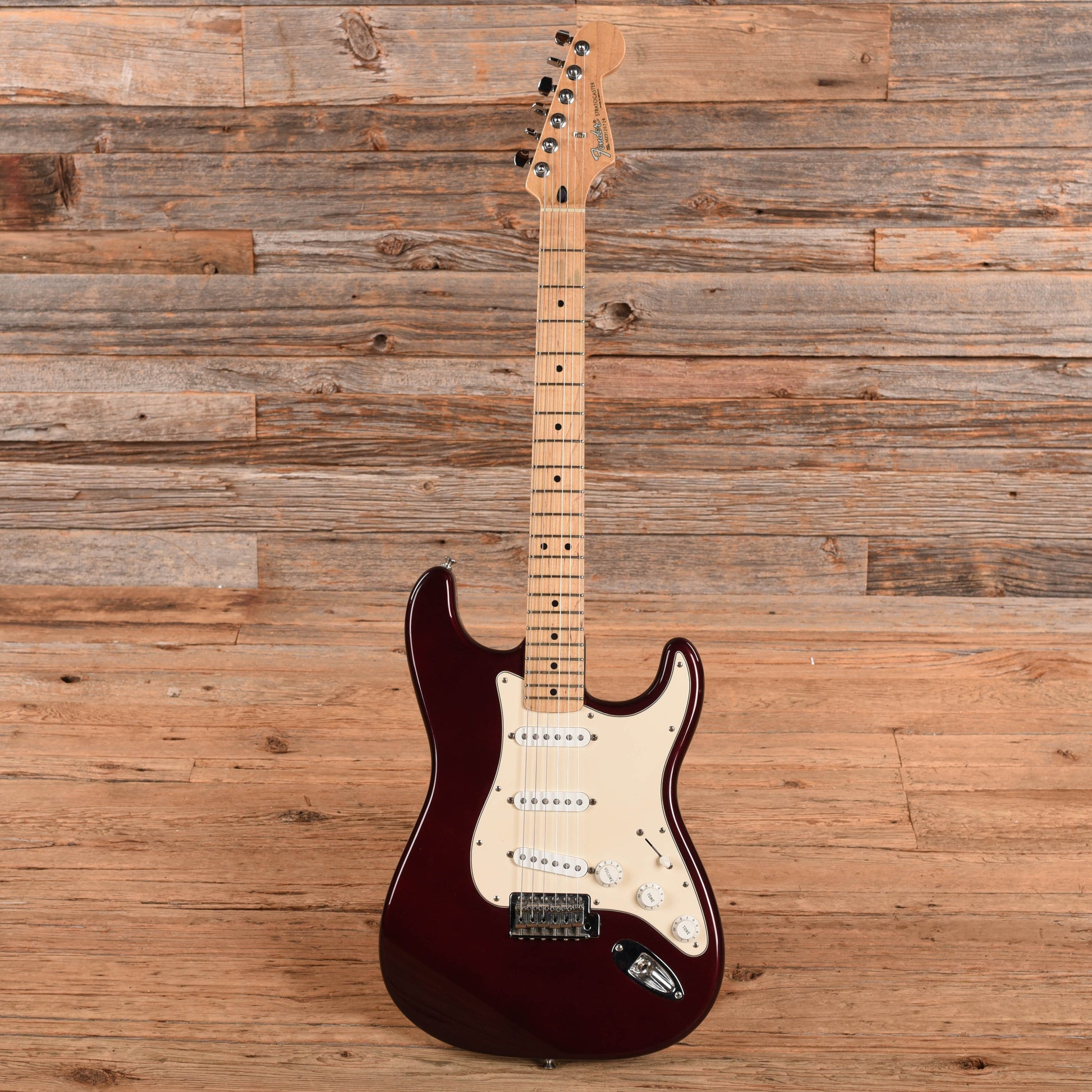 Fender Standard Stratocaster Burgundy 2003 Electric Guitars