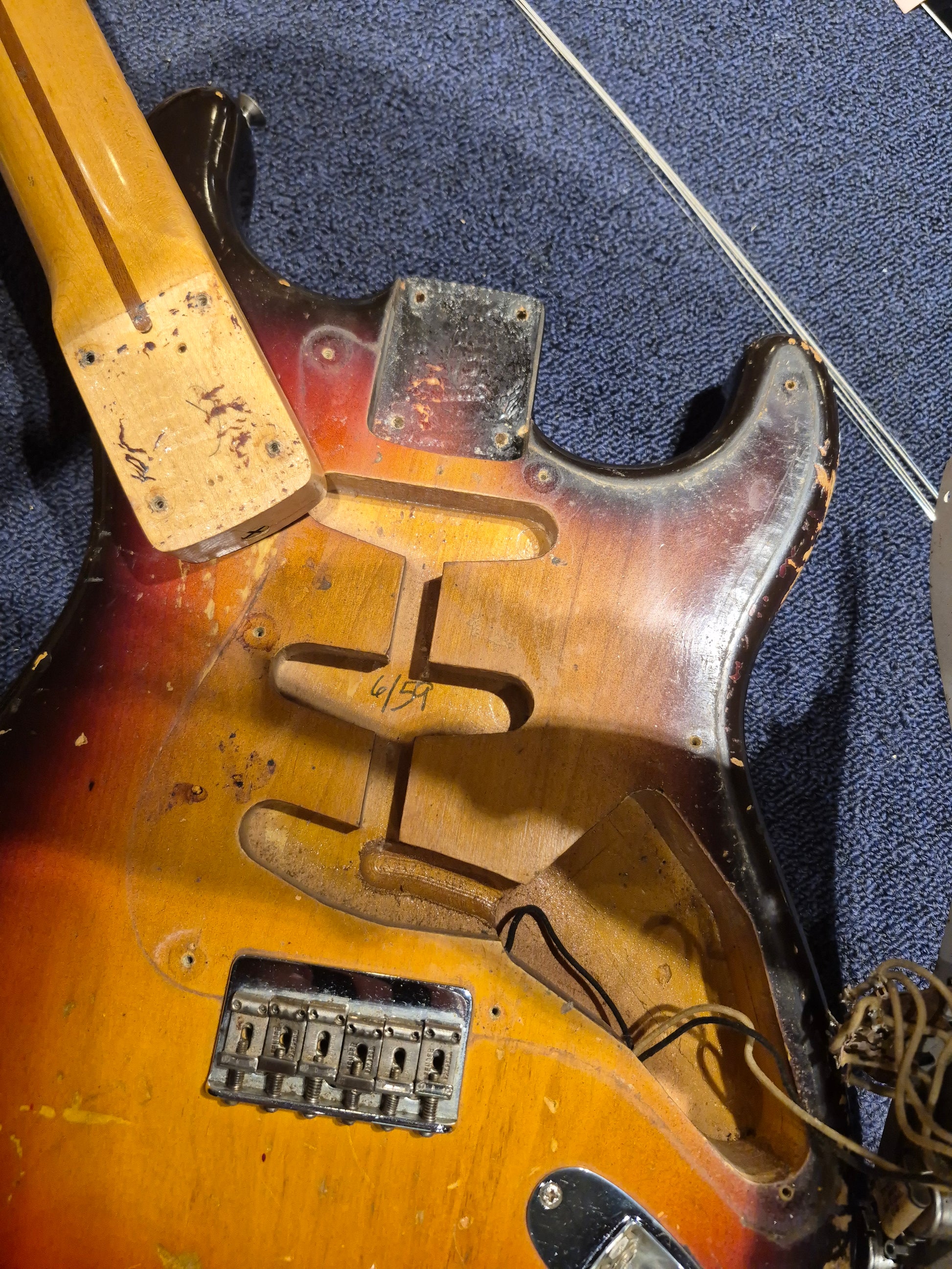 Fender Stratocaster Hardtail Sunburst 1959 Electric Guitars