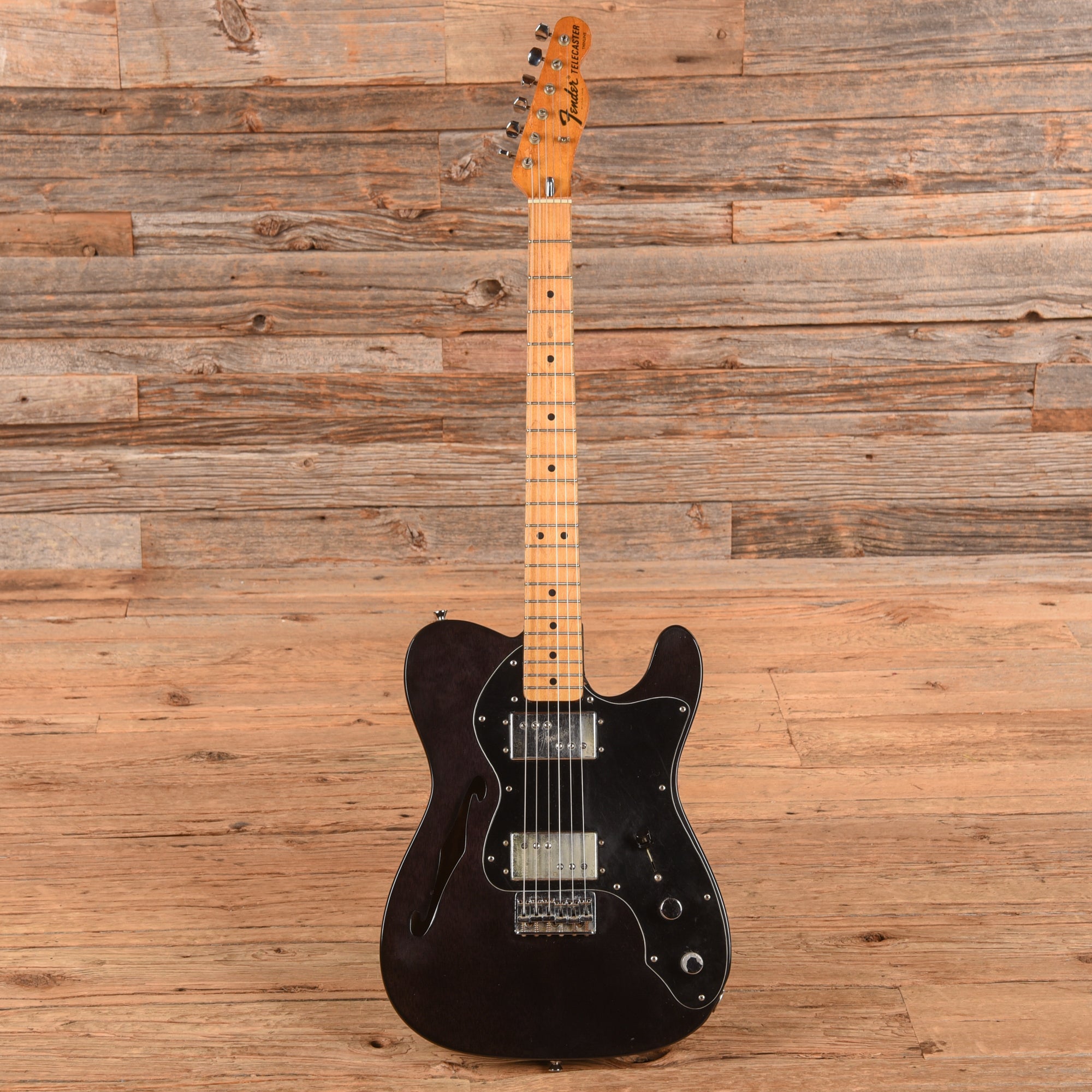 Fender Telecaster Thinline Transparent Black Refin 1972 Electric Guitars