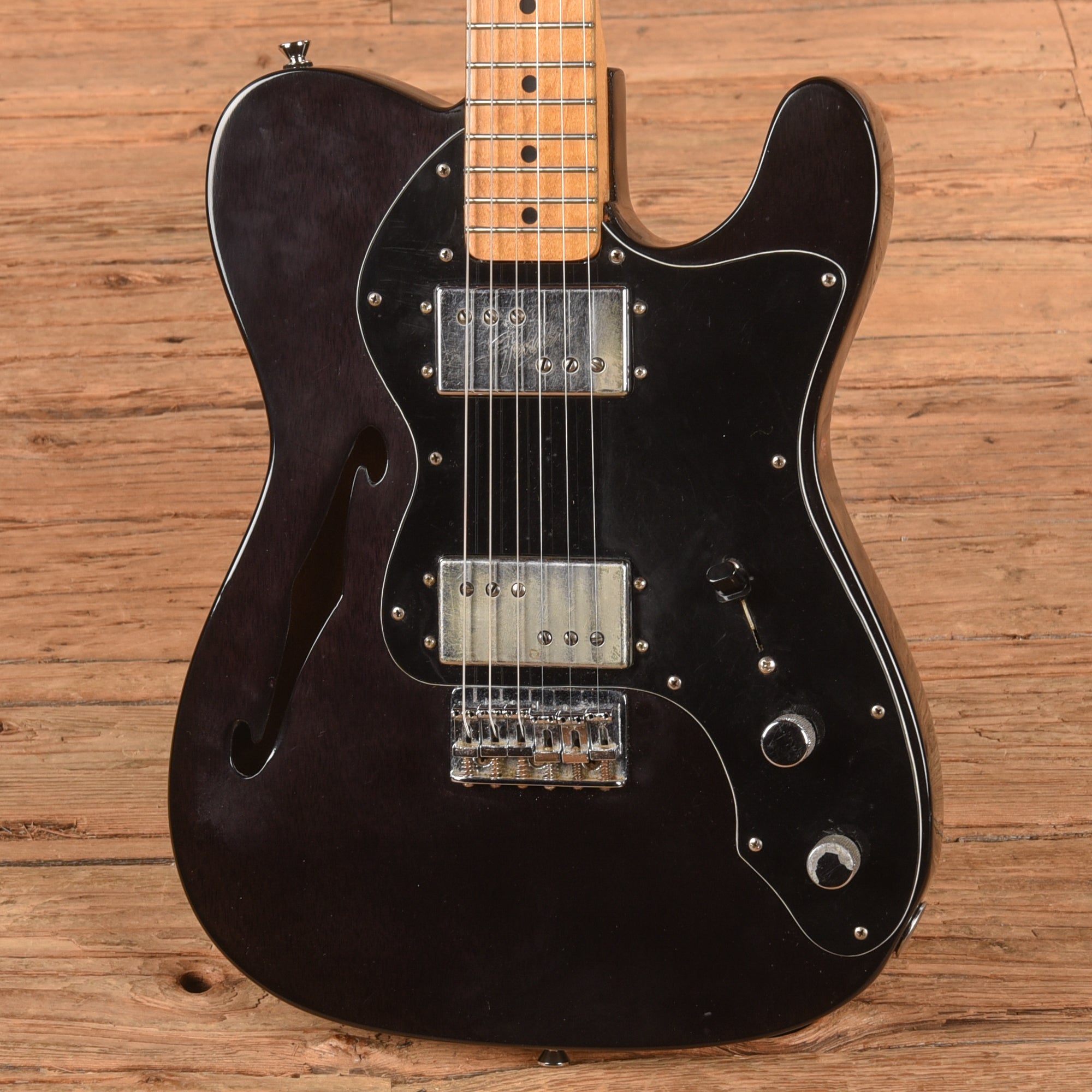Fender Telecaster Thinline Transparent Black Refin 1972 Electric Guitars