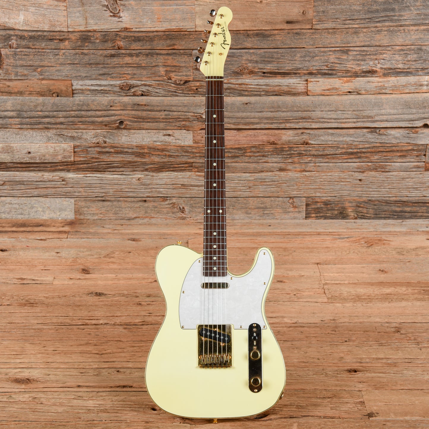 Fender TLG Gold Telecaster MIJ White Electric Guitars