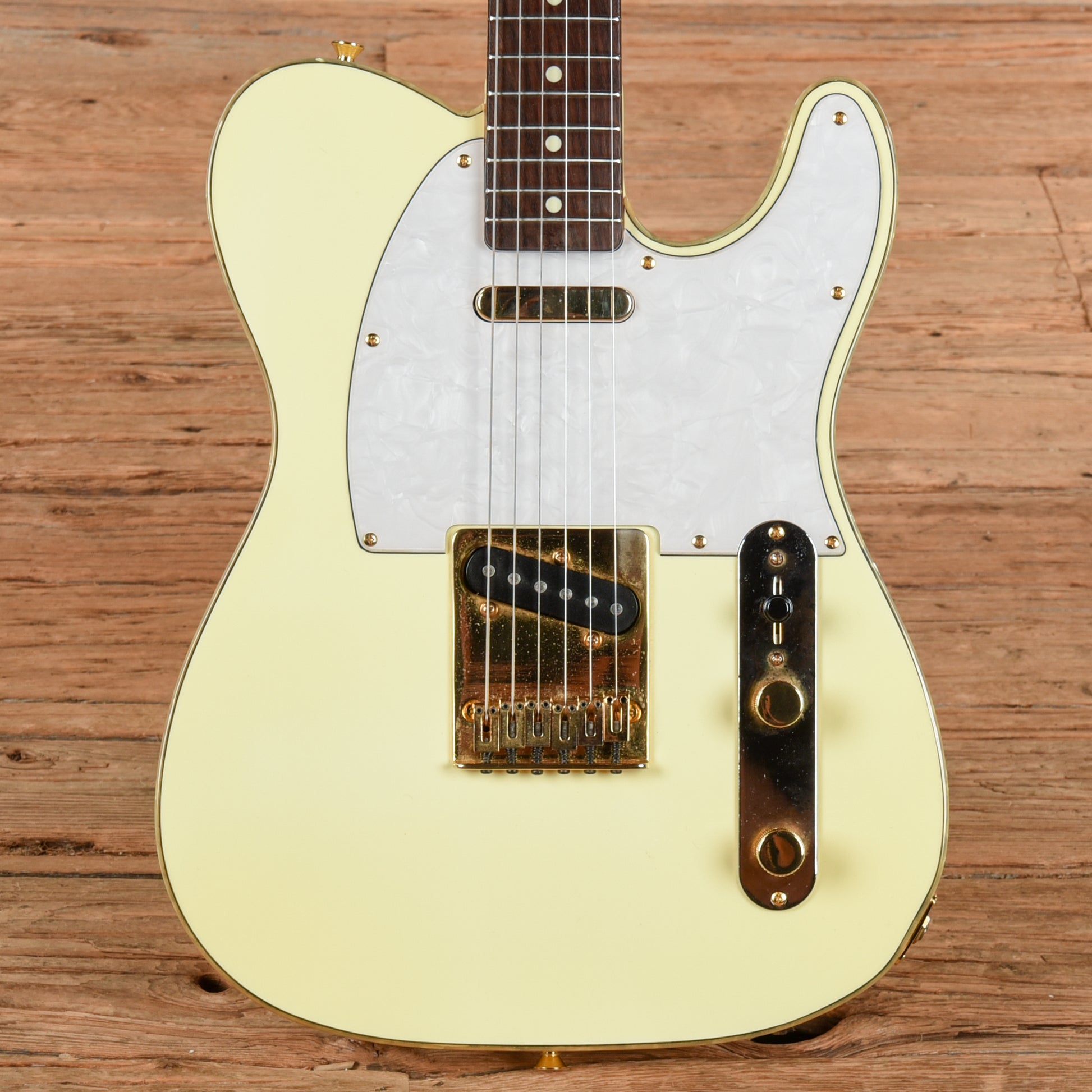 Fender TLG Gold Telecaster MIJ White Electric Guitars