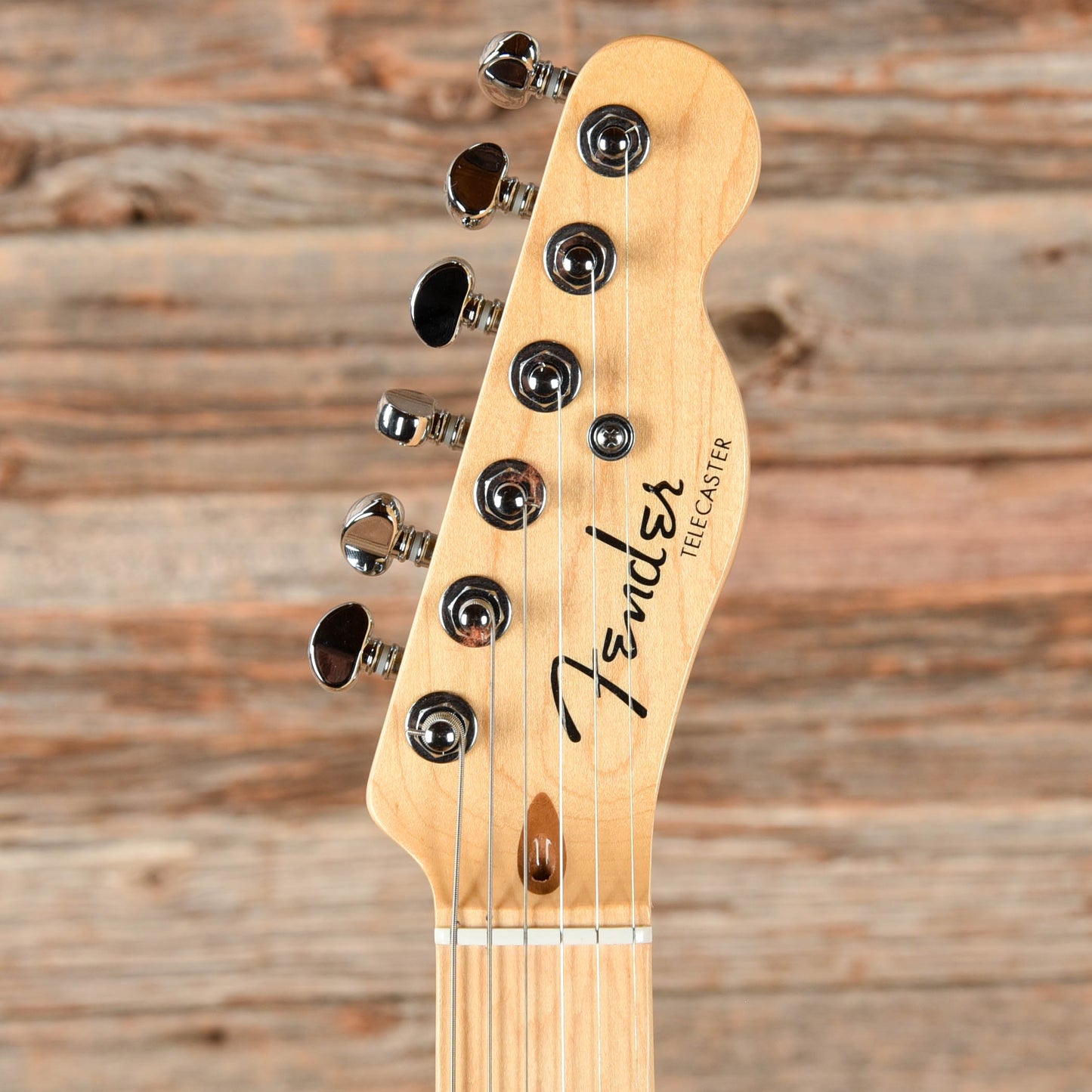 Fender American Deluxe Telecaster Thinline White 2015 Electric Guitars / Semi-Hollow