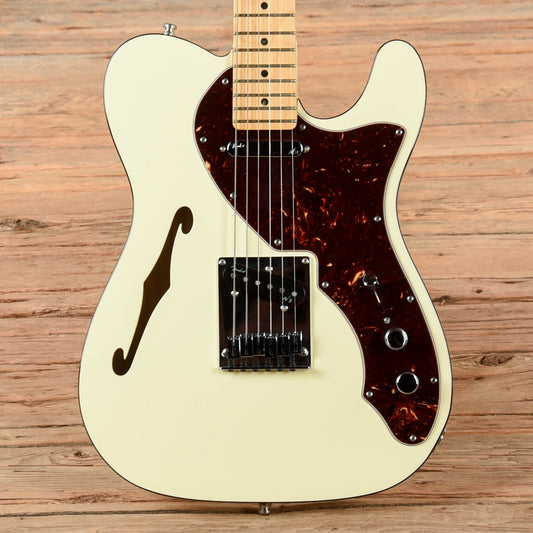 Fender American Deluxe Telecaster Thinline White 2015 Electric Guitars / Semi-Hollow