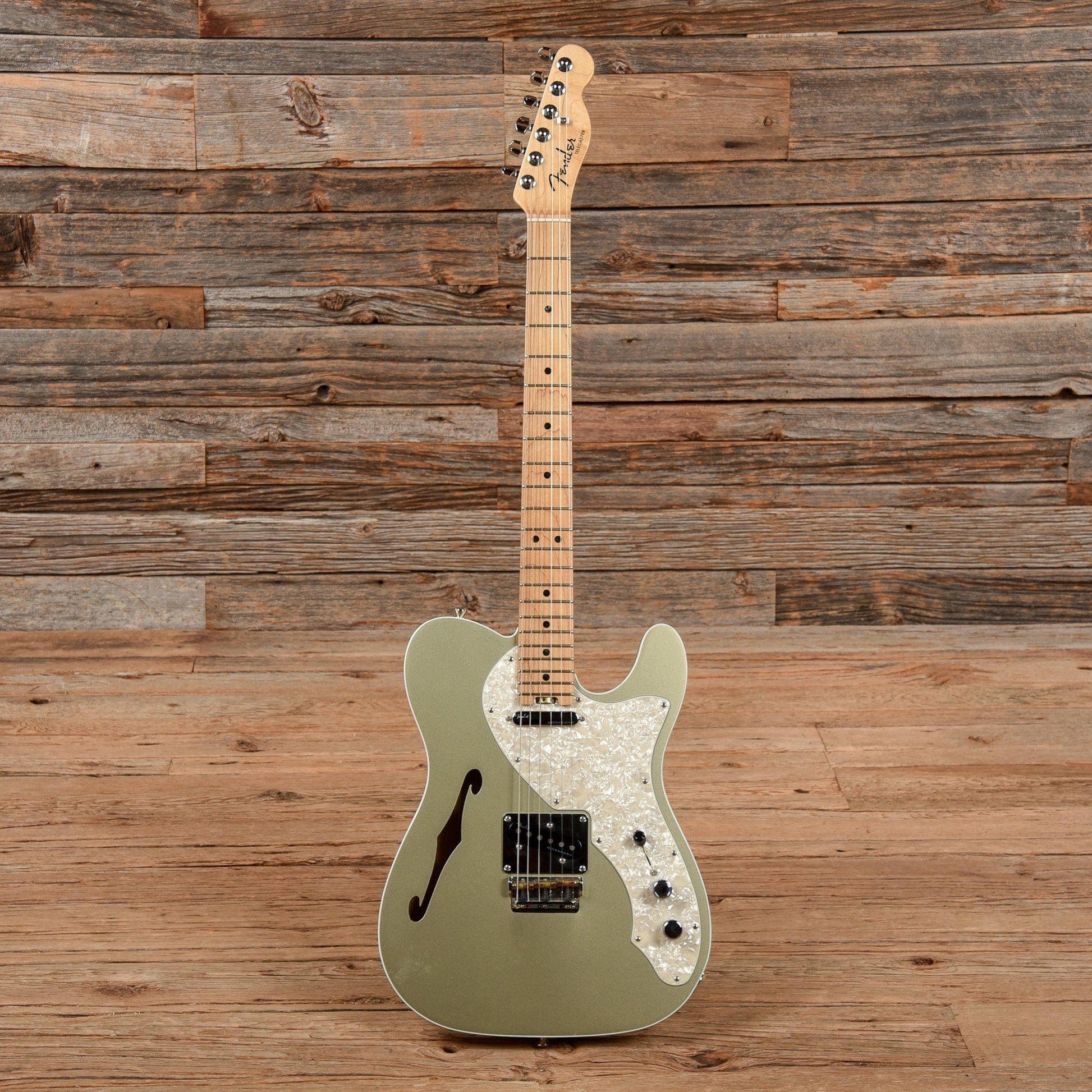Fender American Elite Telecaster Thinline Champagne 2017 Electric Guitars / Semi-Hollow