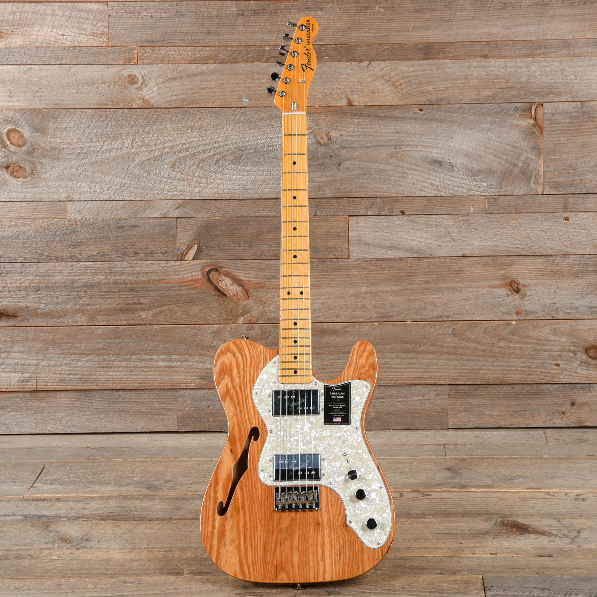 Fender American Vintage II 1972 Telecaster Thinline Aged Natural Electric Guitars / Semi-Hollow
