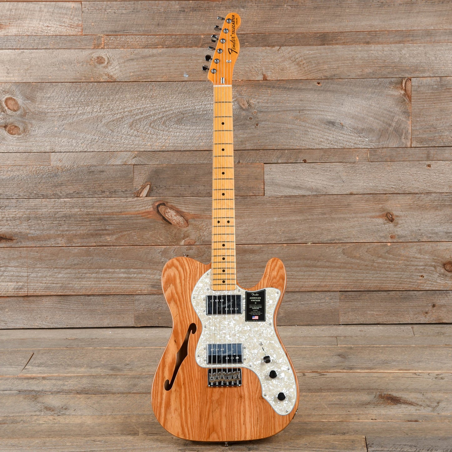 Fender American Vintage II 1972 Telecaster Thinline Aged Natural Electric Guitars / Semi-Hollow