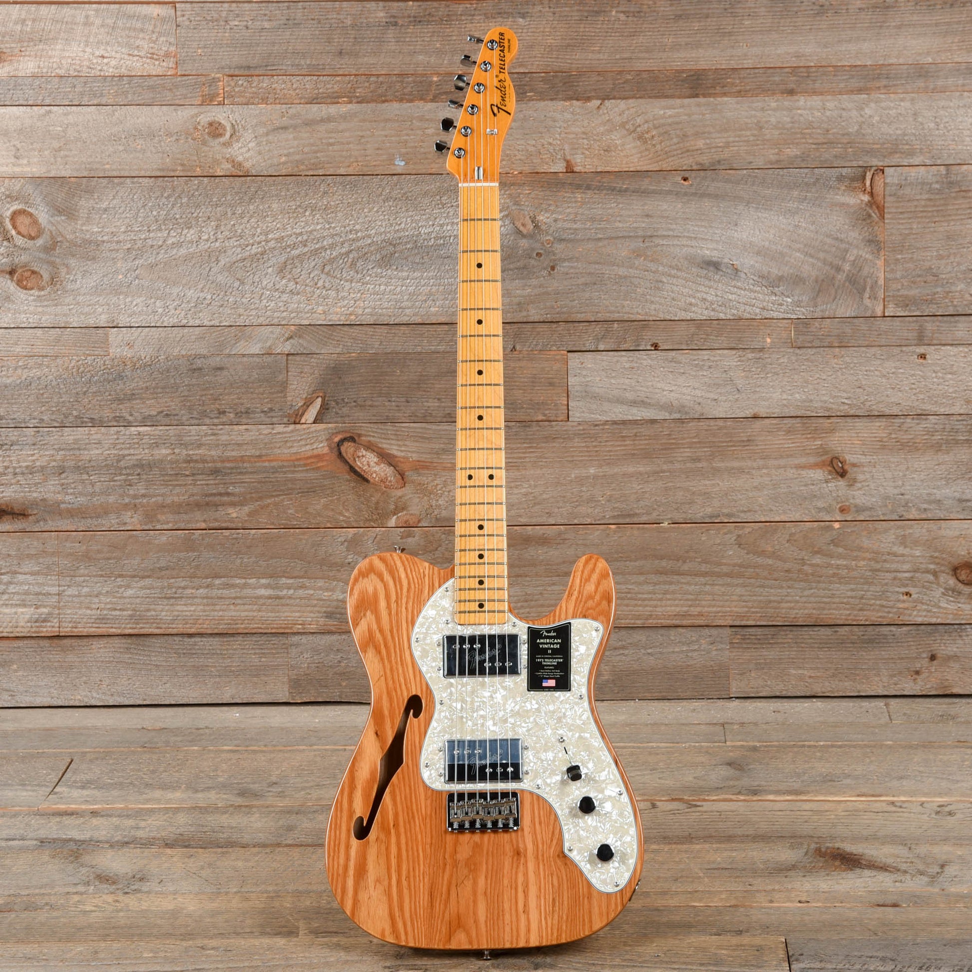 Fender American Vintage II 1972 Telecaster Thinline Aged Natural Electric Guitars / Semi-Hollow