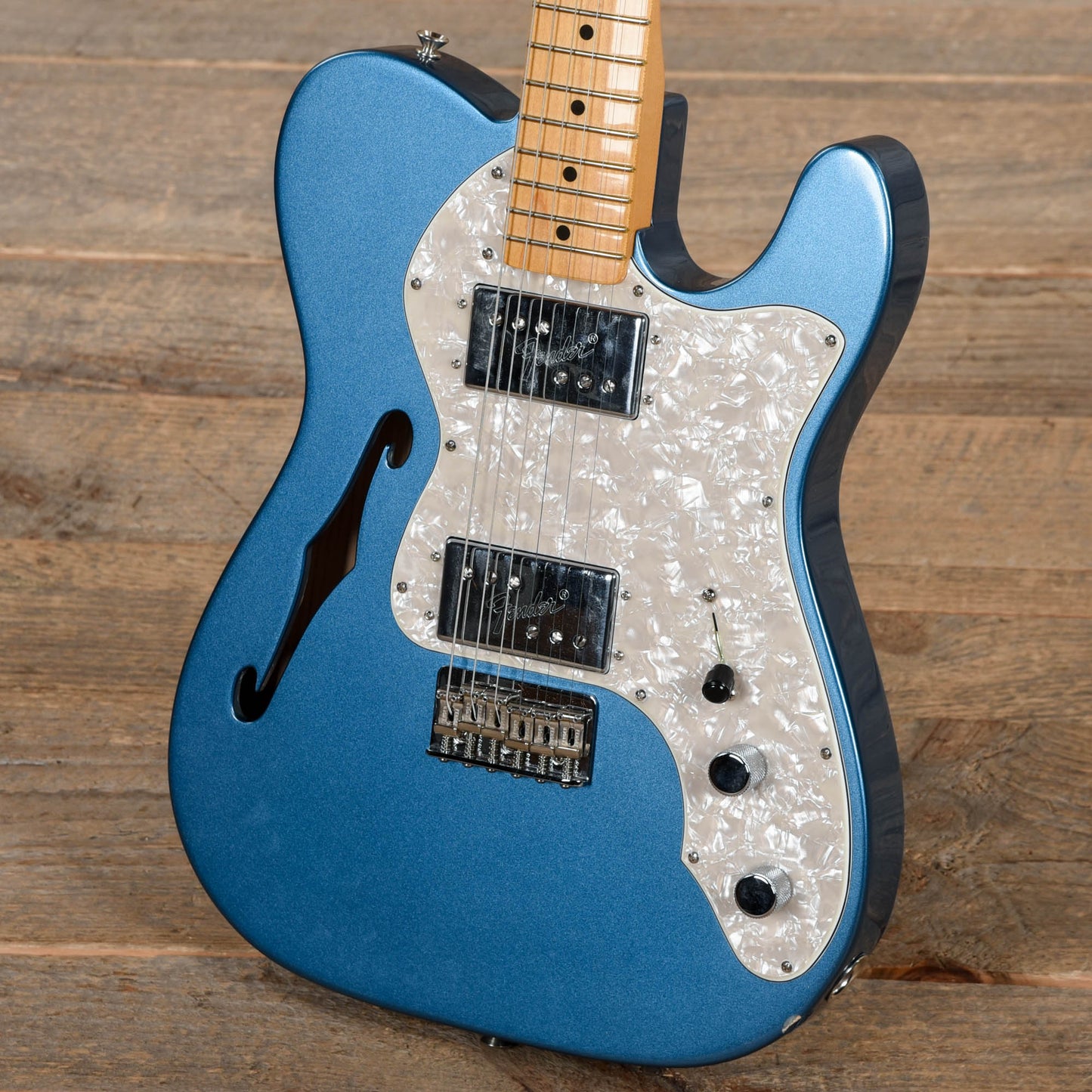 Fender American Vintage II 1972 Telecaster Thinline Lake Placid Blue Electric Guitars / Semi-Hollow