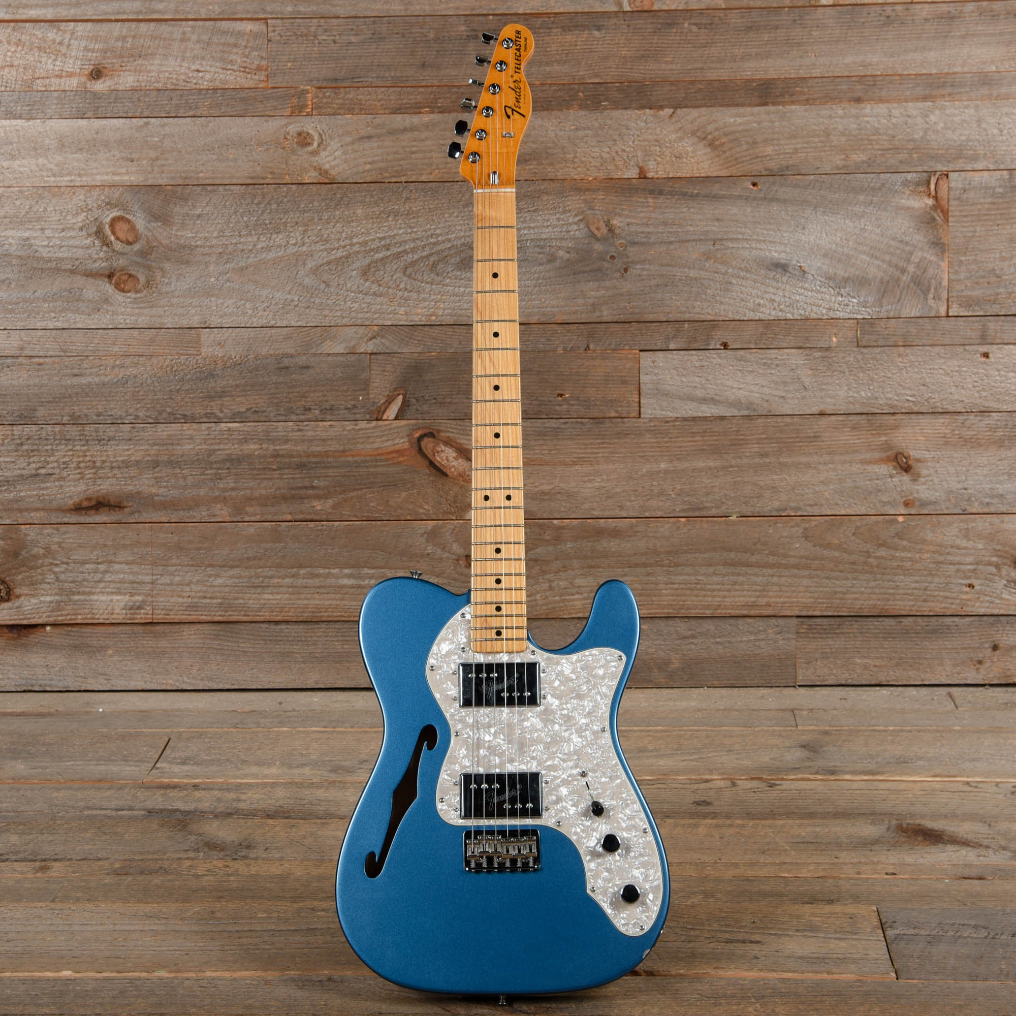 Fender American Vintage II 1972 Telecaster Thinline Lake Placid Blue Electric Guitars / Semi-Hollow