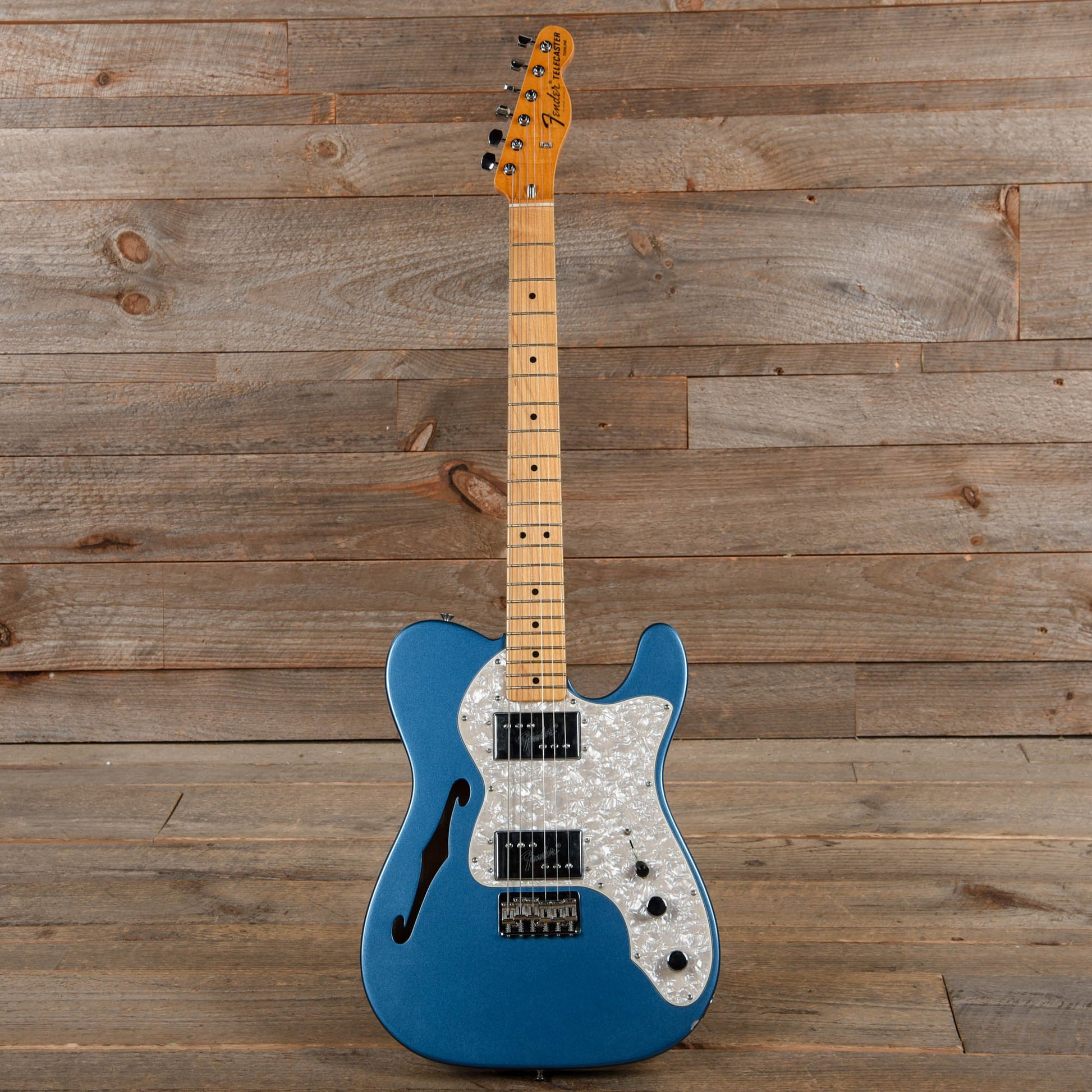 Fender American Vintage II 1972 Telecaster Thinline Lake Placid Blue Electric Guitars / Semi-Hollow