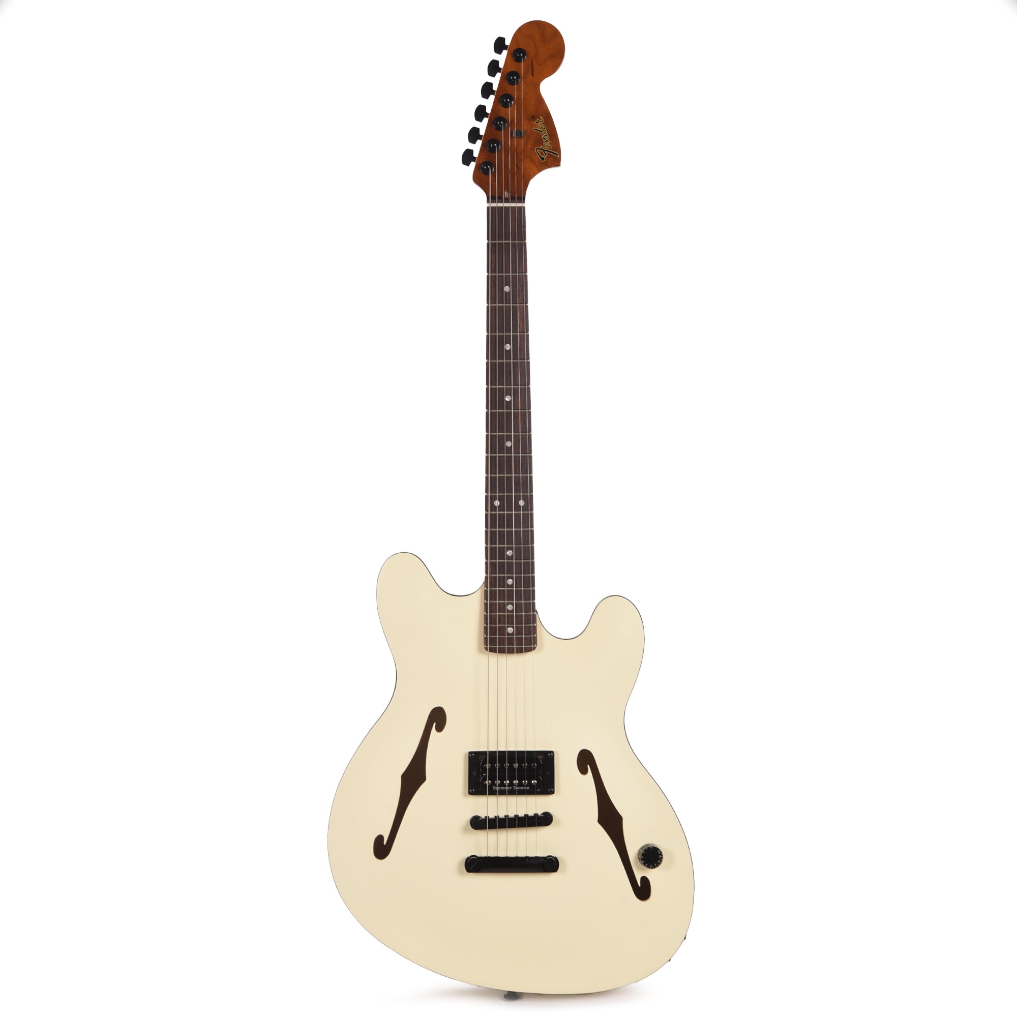 Fender Artist Tom DeLonge Starcaster Satin Olympic White Electric Guitars / Semi-Hollow