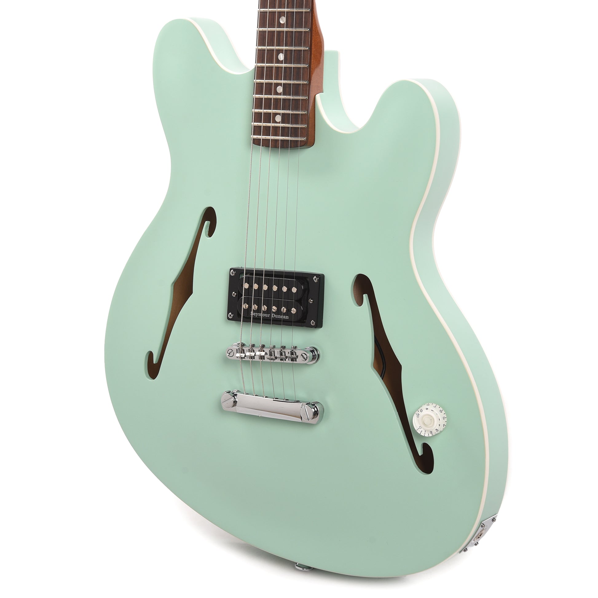 Fender Artist Tom DeLonge Starcaster Satin Surf Green Electric Guitars / Semi-Hollow
