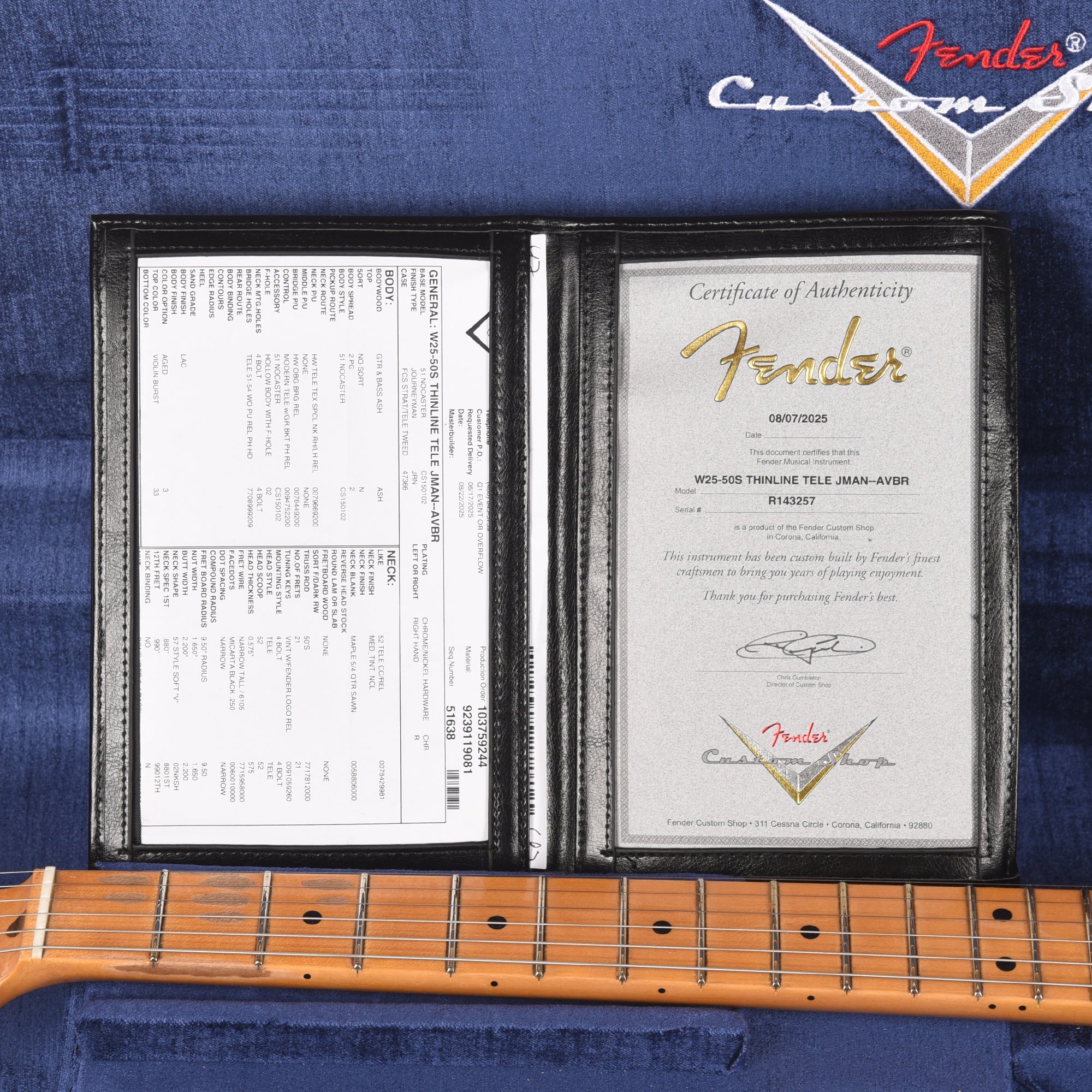 Fender Custom Shop 1950s Telecaster Thinline Journeyman Relic Aged Violin Burst Electric Guitars / Semi-Hollow