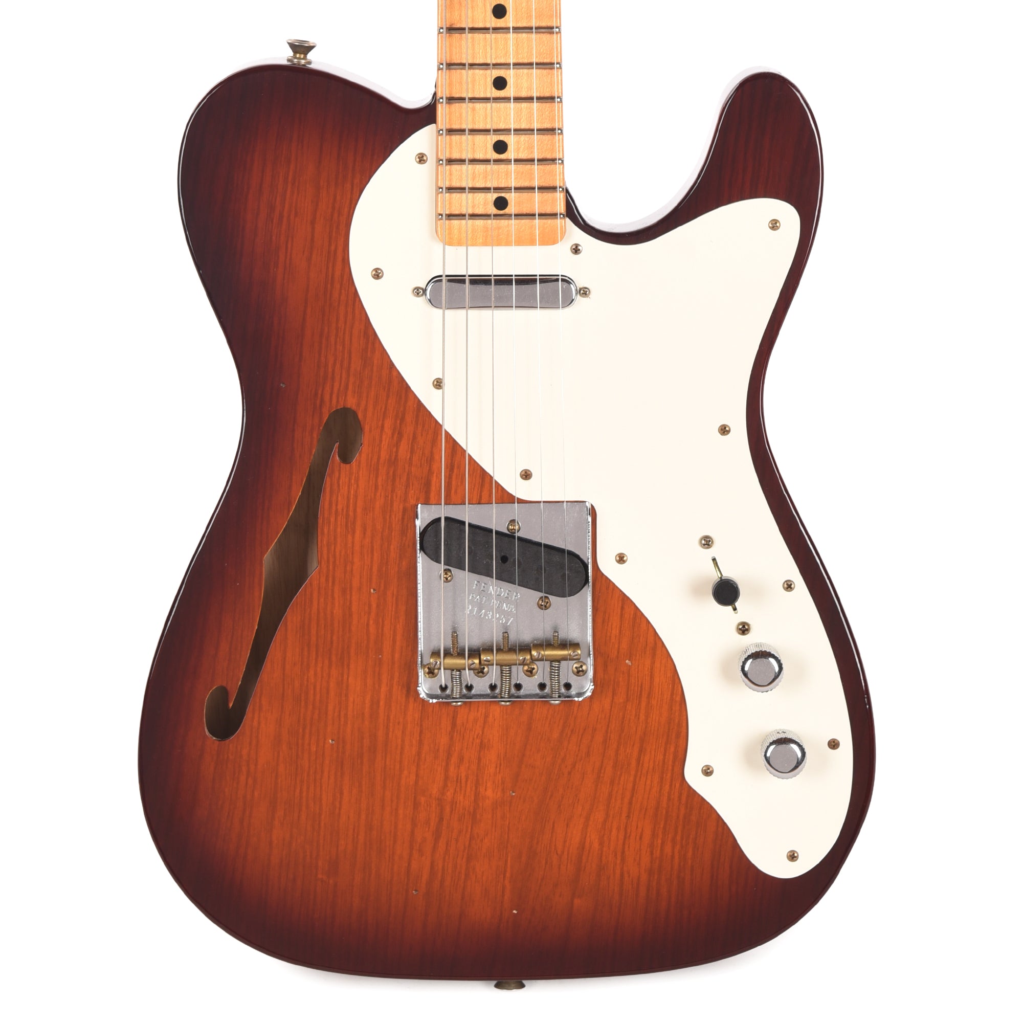 Fender Custom Shop 1950s Telecaster Thinline Journeyman Relic Aged Violin Burst Electric Guitars / Semi-Hollow