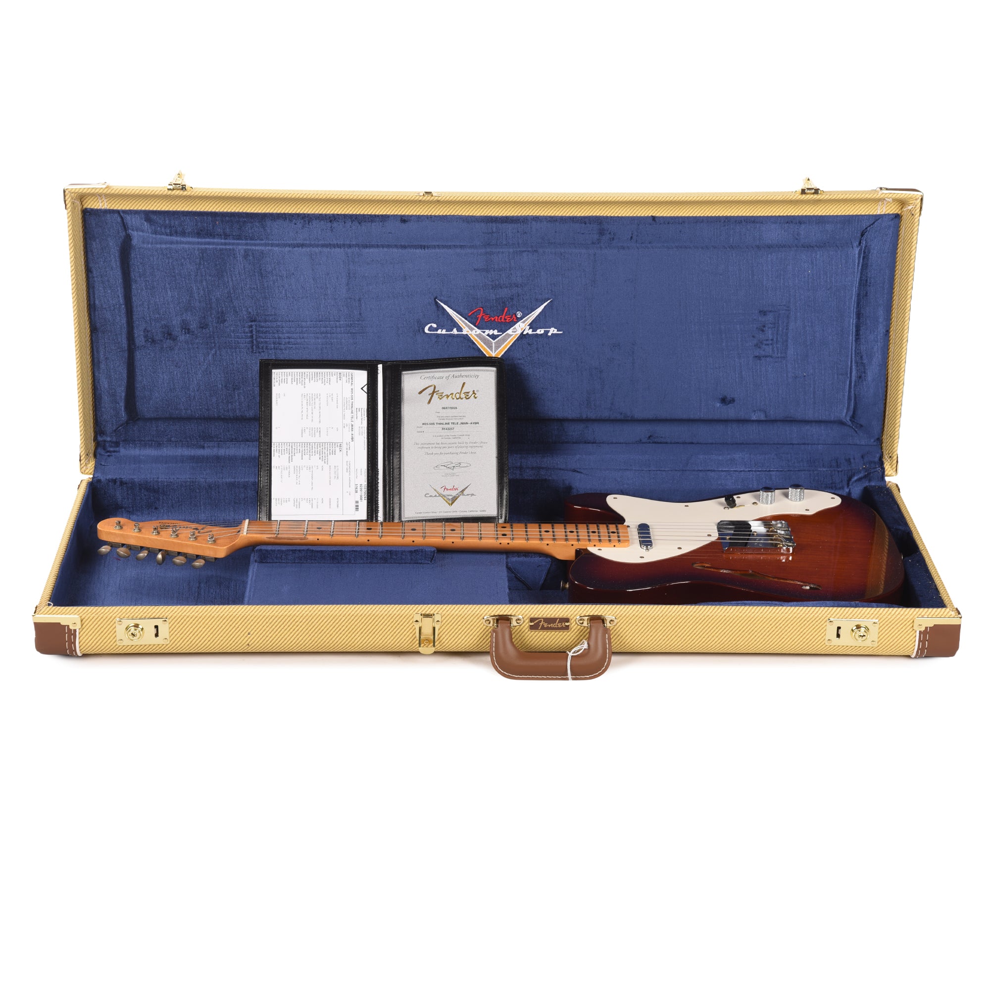 Fender Custom Shop 1950s Telecaster Thinline Journeyman Relic Aged Violin Burst Electric Guitars / Semi-Hollow