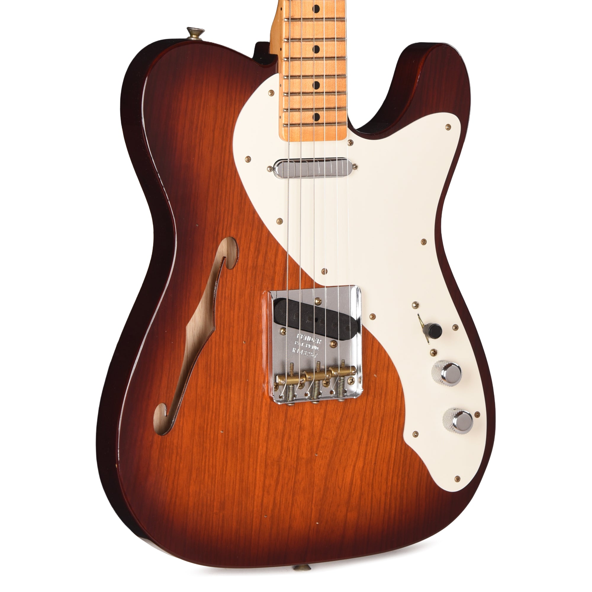 Fender Custom Shop 1950s Telecaster Thinline Journeyman Relic Aged Violin Burst Electric Guitars / Semi-Hollow