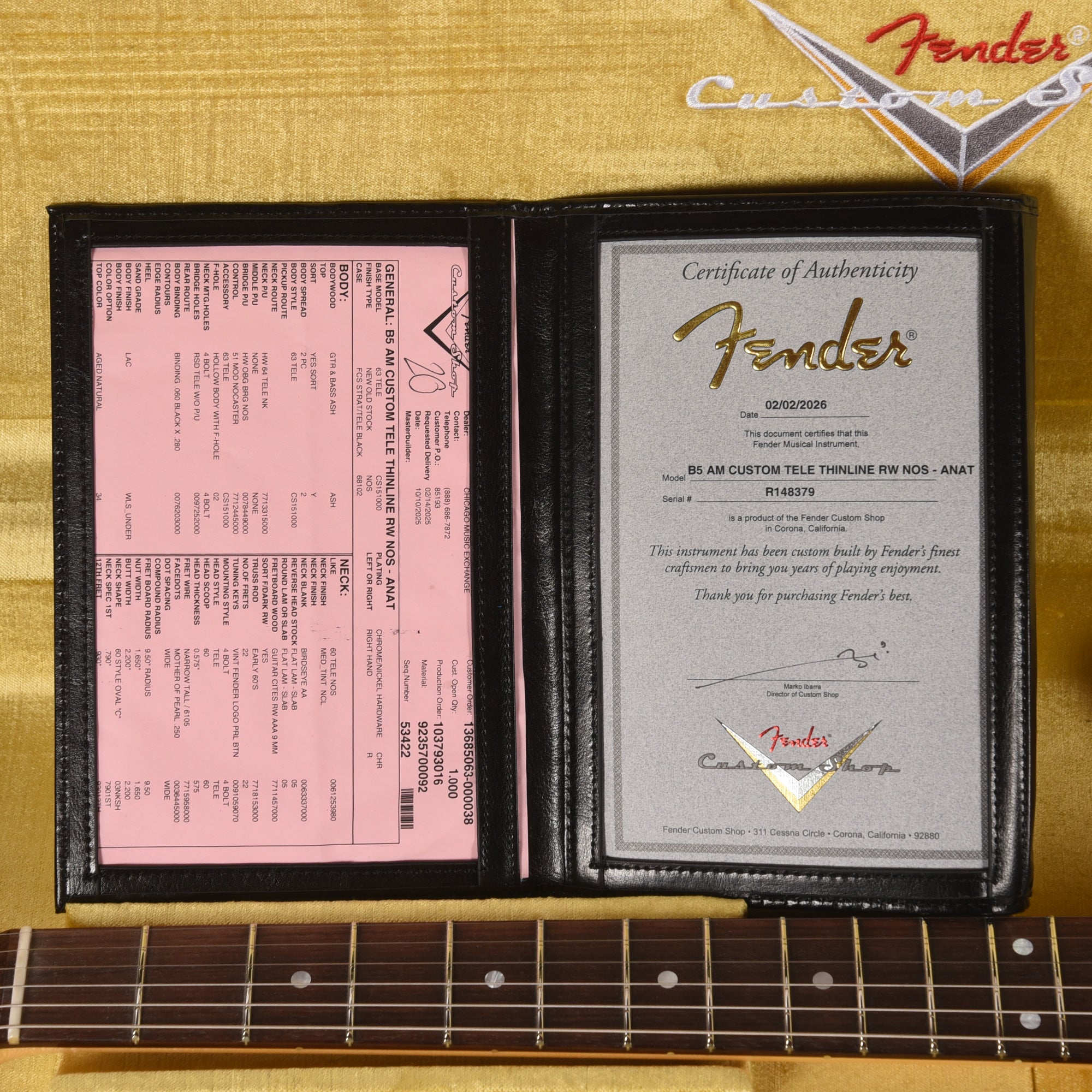 Fender Custom Shop American Custom Telecaster Thinline NOS Aged Natural Electric Guitars / Semi-Hollow