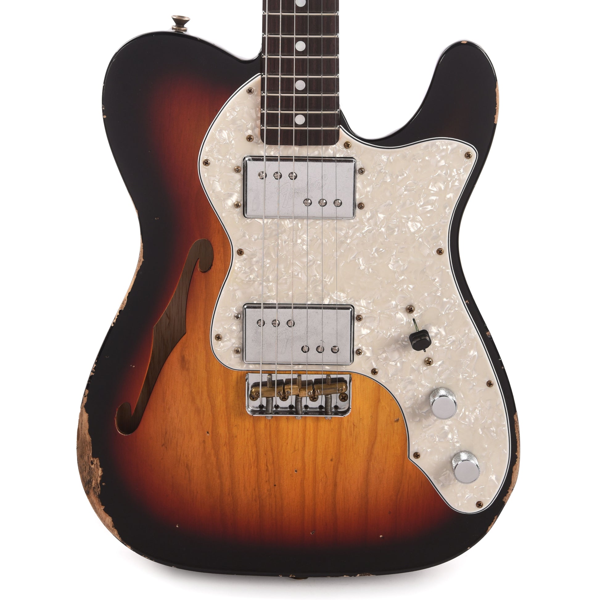 Fender Custom Shop Limited Edition 1964 "Bobbed" Telecaster Thinline Relic 3-Color Sunburst Electric Guitars / Semi-Hollow