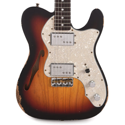 Fender Custom Shop Limited Edition 1964 "Bobbed" Telecaster Thinline Relic 3-Color Sunburst Electric Guitars / Semi-Hollow