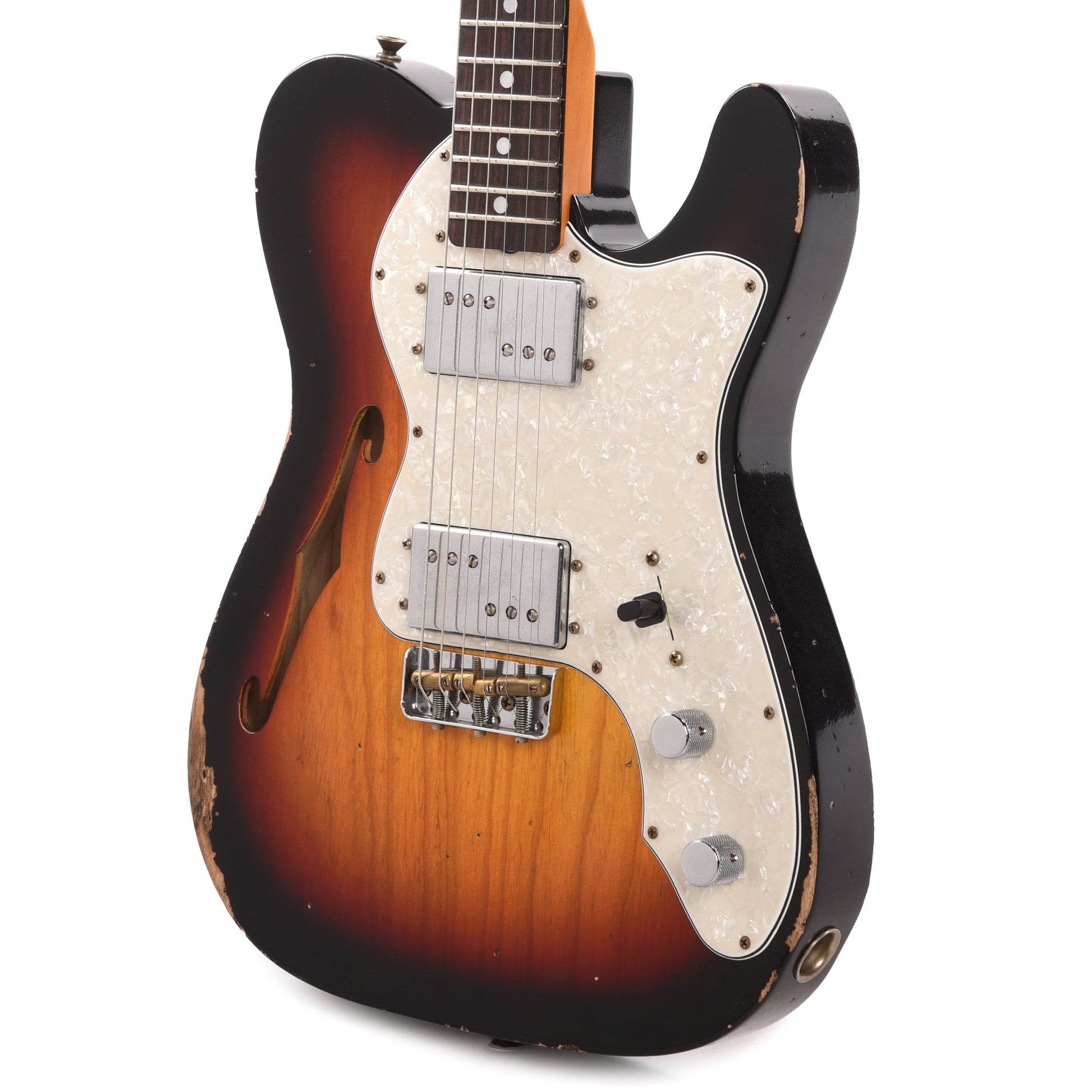 Fender Custom Shop Limited Edition 1964 "Bobbed" Telecaster Thinline Relic 3-Color Sunburst Electric Guitars / Semi-Hollow