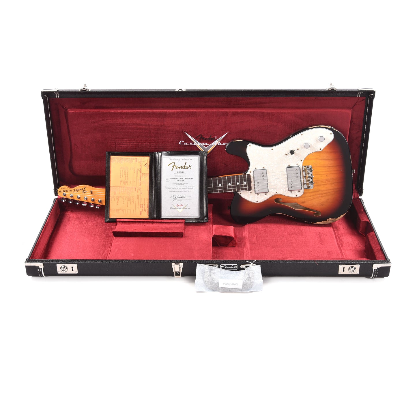 Fender Custom Shop Limited Edition 1964 "Bobbed" Telecaster Thinline Relic 3-Color Sunburst Electric Guitars / Semi-Hollow