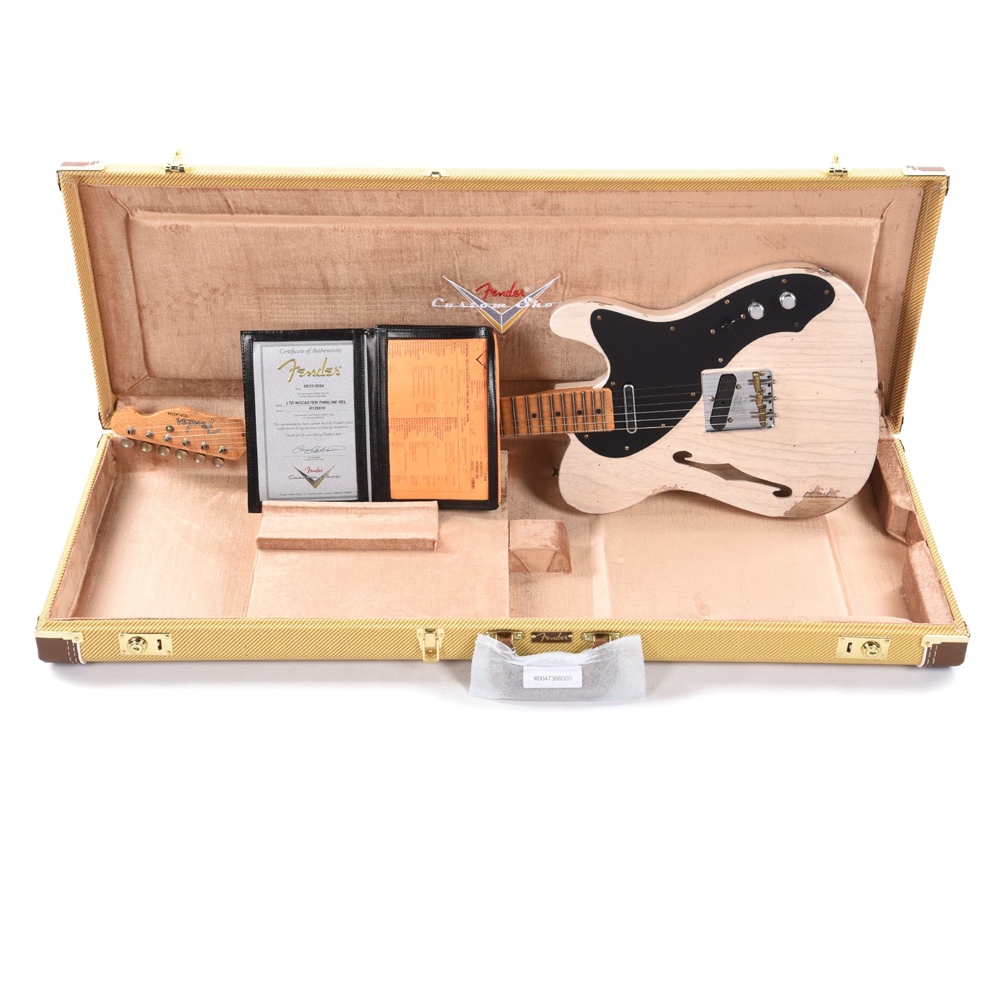 Fender Custom Shop LTD Nocaster Thinline Relic Aged White Blonde Electric Guitars / Semi-Hollow