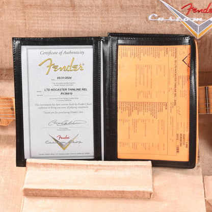 Fender Custom Shop LTD Nocaster Thinline Relic Aged White Blonde Electric Guitars / Semi-Hollow