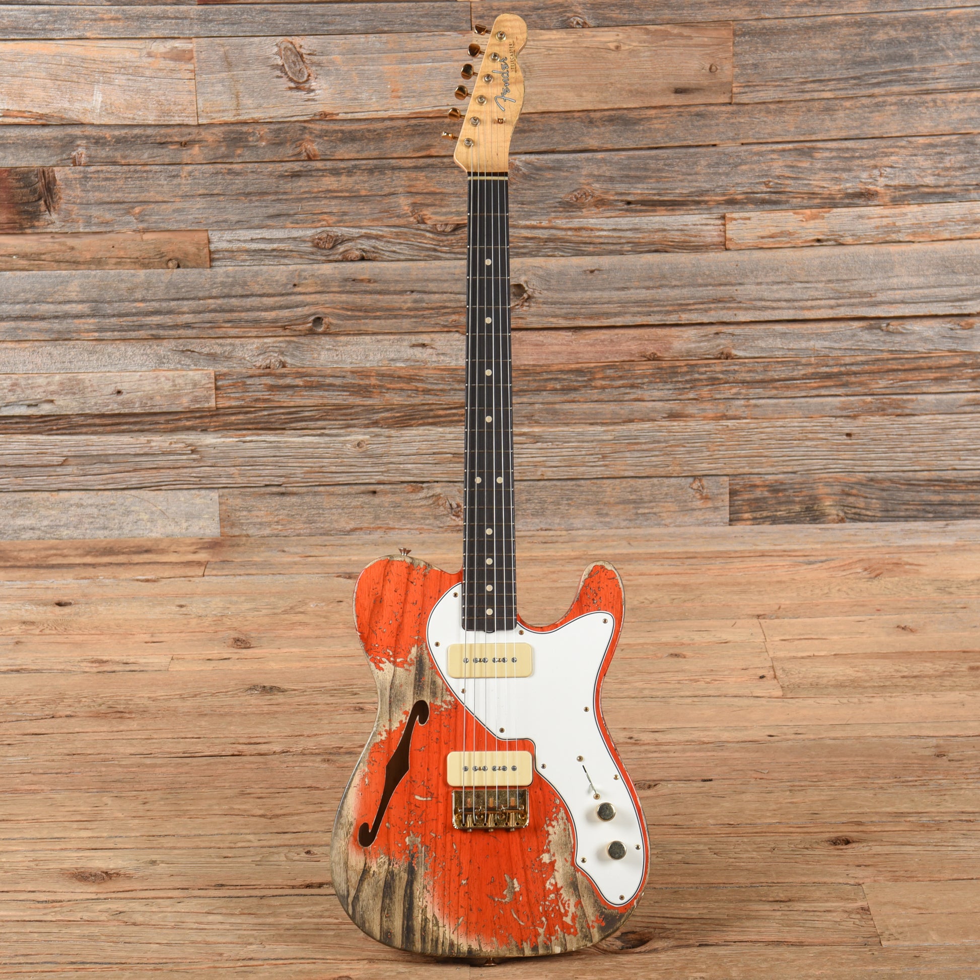 Fender Custom Shop WW10 '60s Telecaster Thinline Super Heavy Relic Crimson Transparent 2022 Electric Guitars / Semi-Hollow