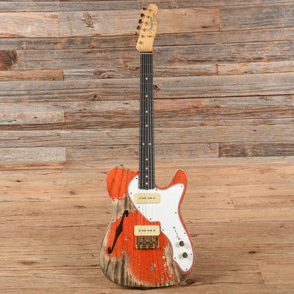 Fender Custom Shop WW10 '60s Telecaster Thinline Super Heavy Relic Crimson Transparent 2022 Electric Guitars / Semi-Hollow