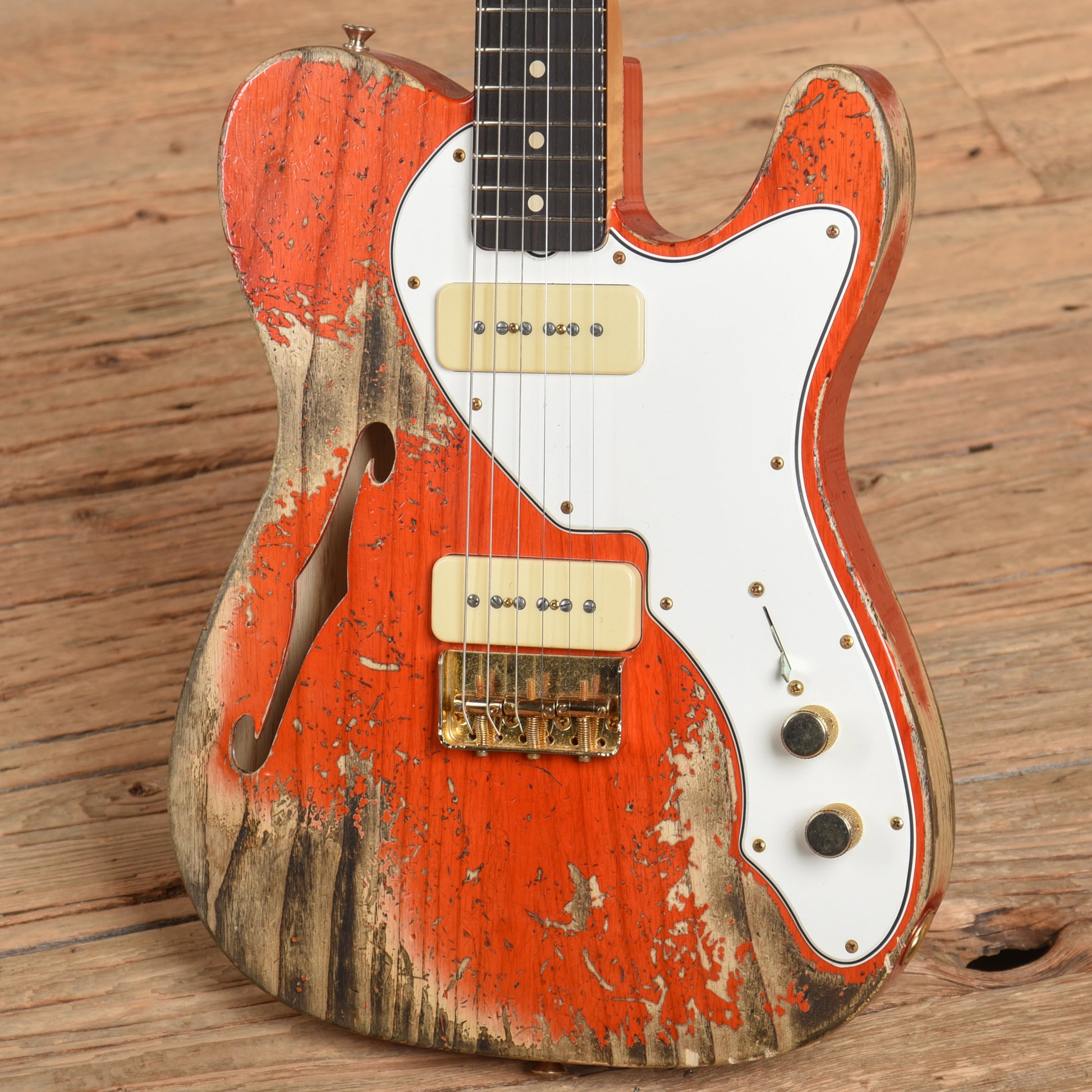 Fender Custom Shop WW10 '60s Telecaster Thinline Super Heavy Relic Crimson Transparent 2022 Electric Guitars / Semi-Hollow