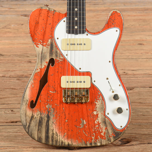 Fender Custom Shop WW10 '60s Telecaster Thinline Super Heavy Relic Crimson Transparent 2022 Electric Guitars / Semi-Hollow