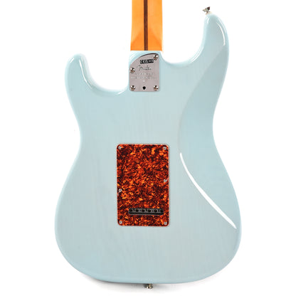Fender Limited Edition American Professional II Stratocaster Thinline Transparent Daphne Blue Electric Guitars / Semi-Hollow