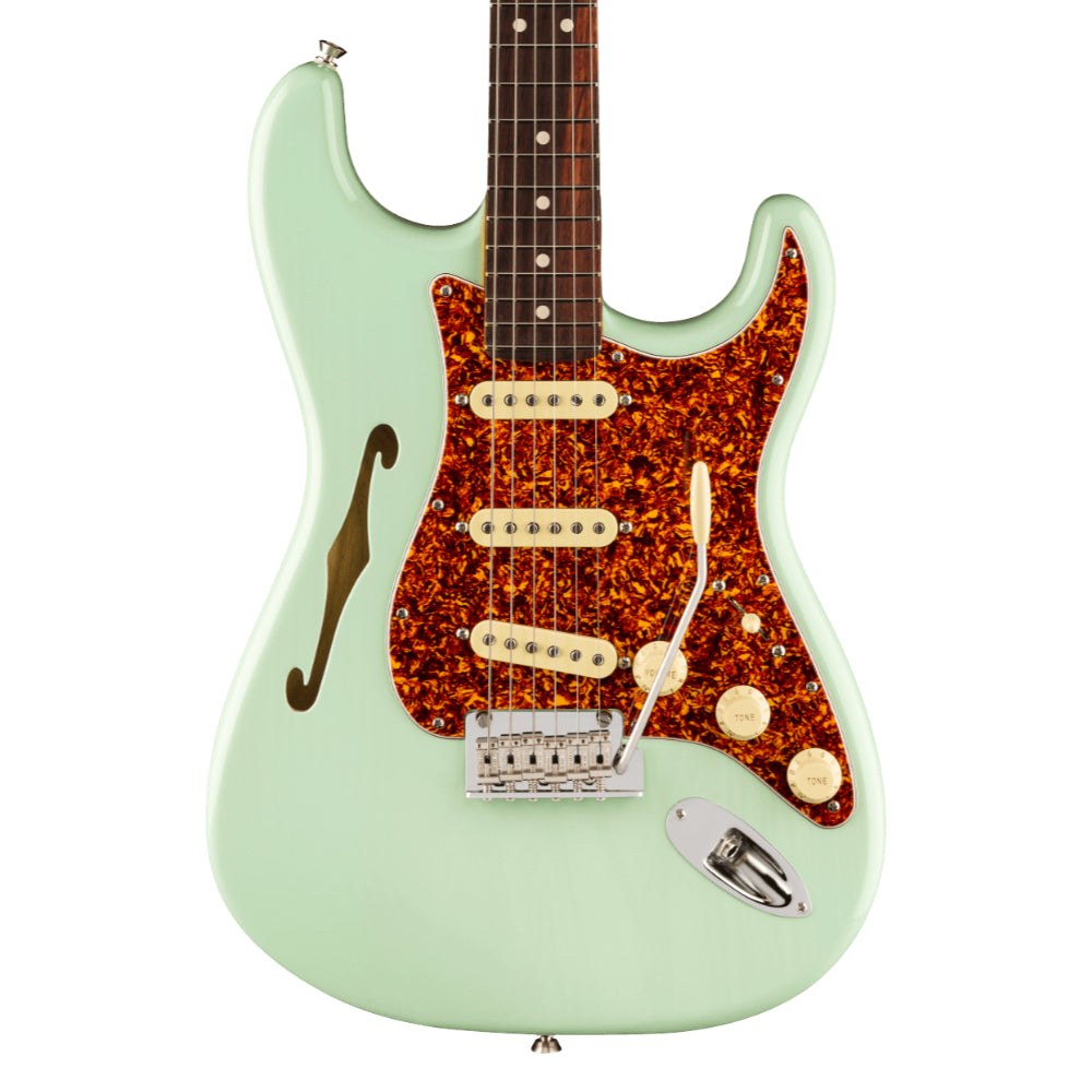 Fender Limited Edition American Professional II Stratocaster Thinline Transparent Surf Green Electric Guitars / Semi-Hollow