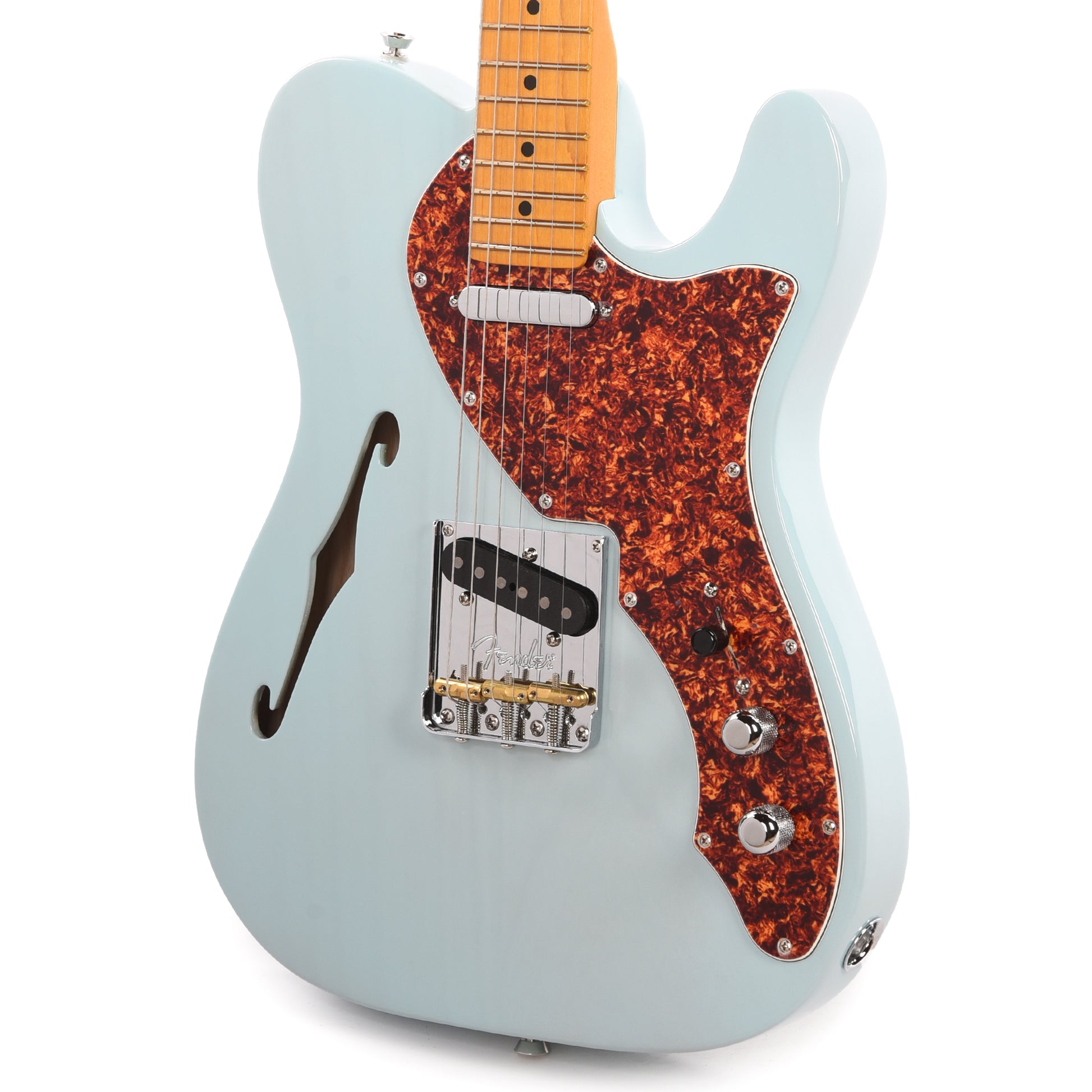 Fender Limited Edition American Professional II Telecaster Thinline Transparent Daphne Blue Electric Guitars / Semi-Hollow