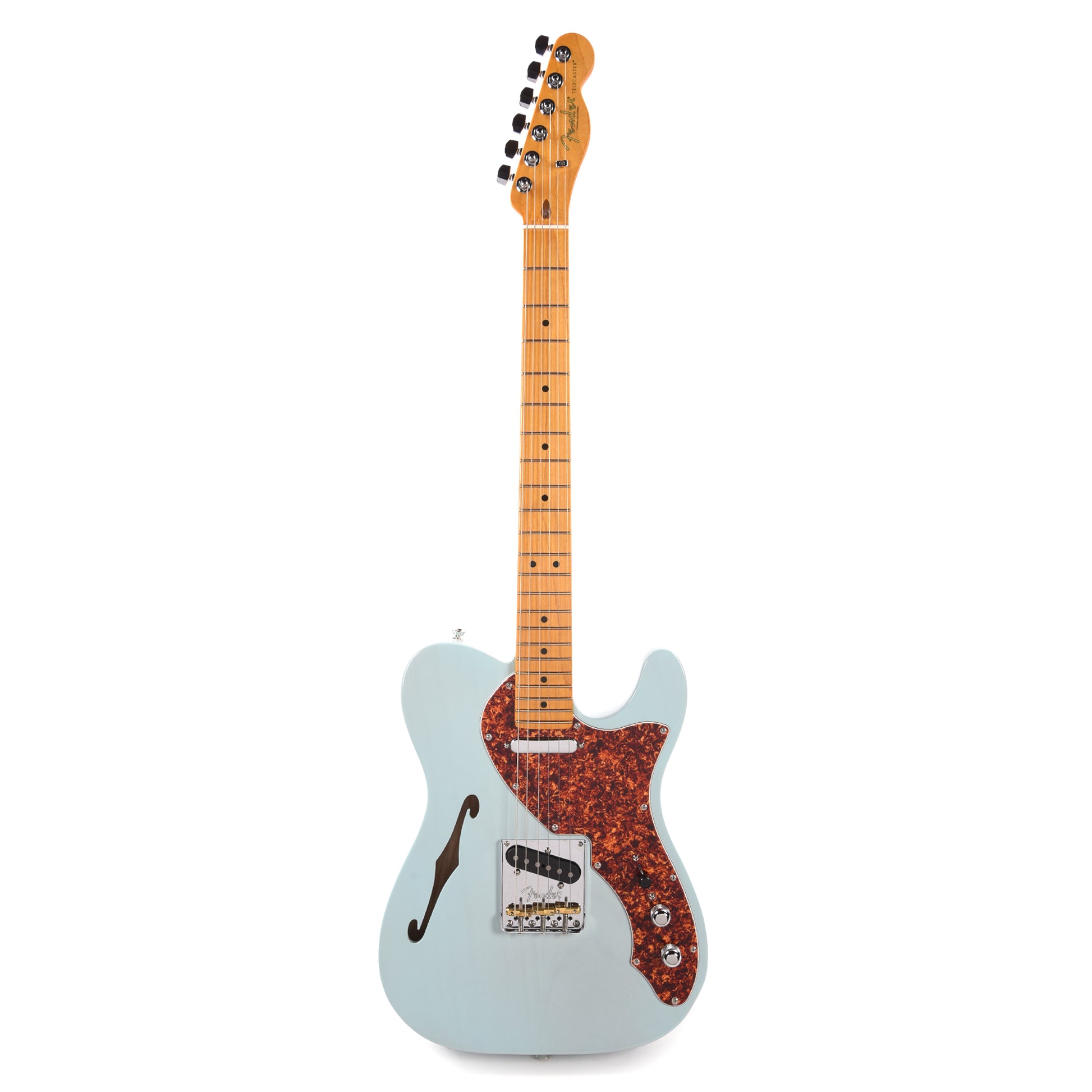 Fender Limited Edition American Professional II Telecaster Thinline Transparent Daphne Blue Electric Guitars / Semi-Hollow